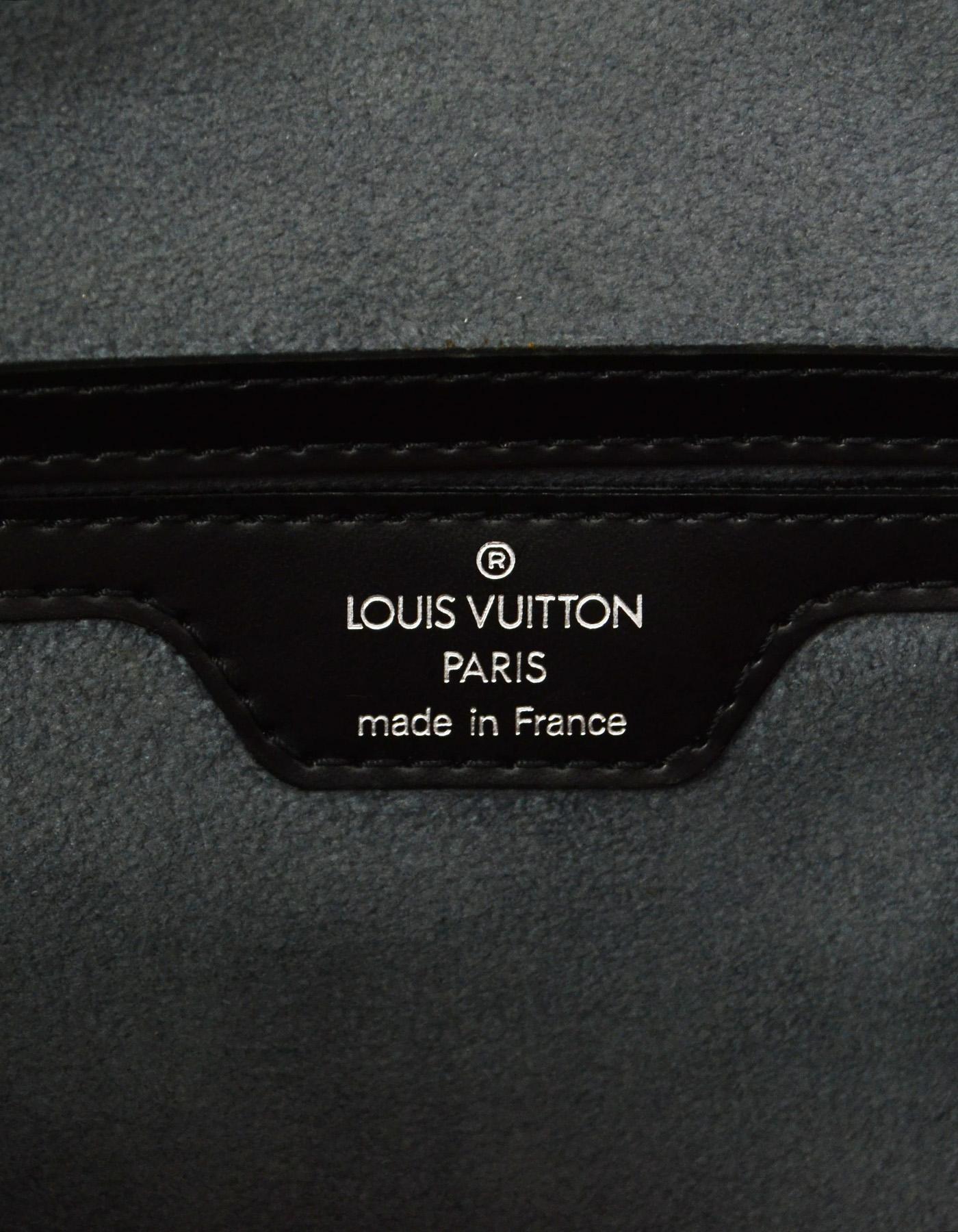 Women's Louis Vuitton Black Epi Leather Soufflot Barrel Bag w. Detachable Baby Bag 