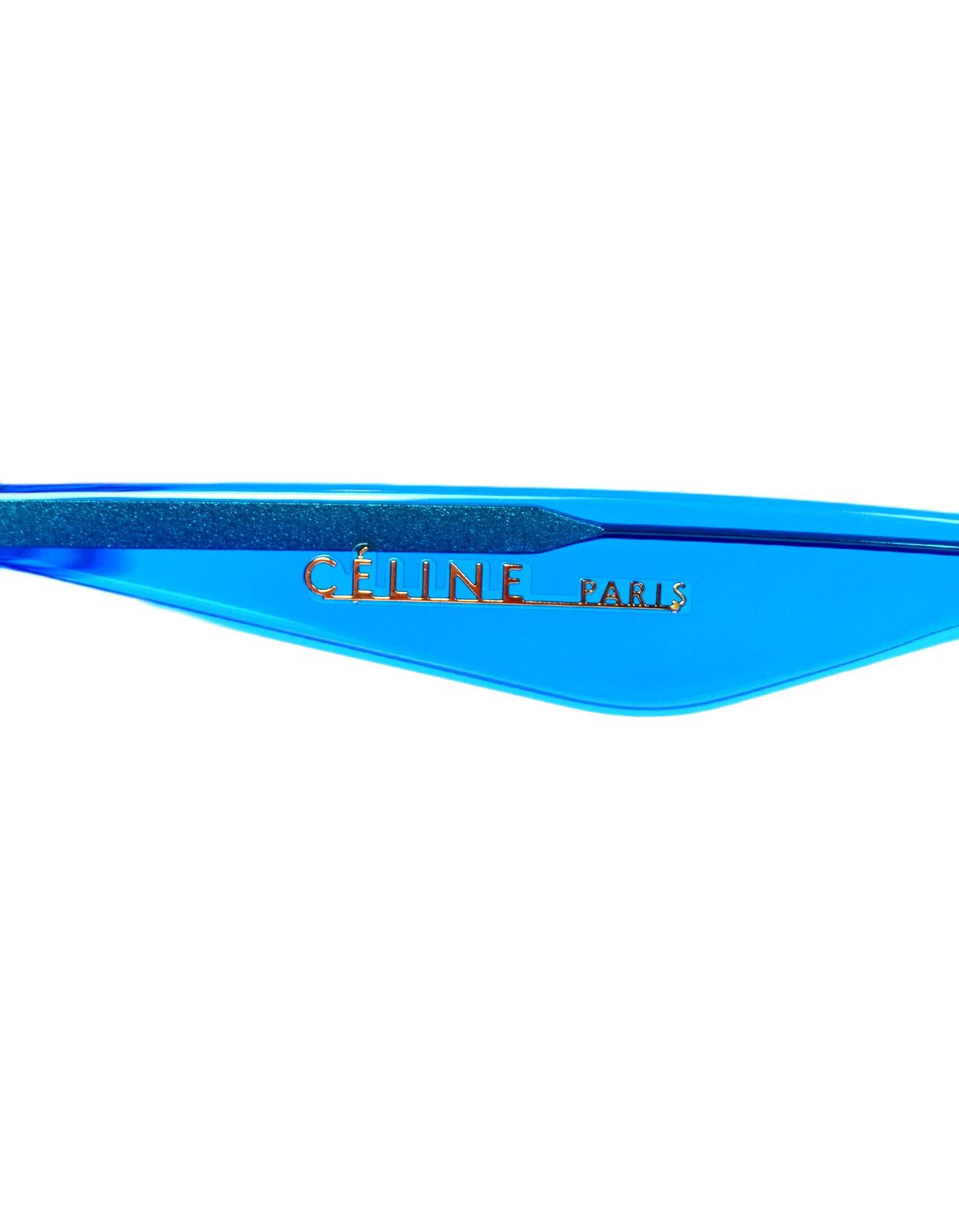 celine edge sunglasses blue