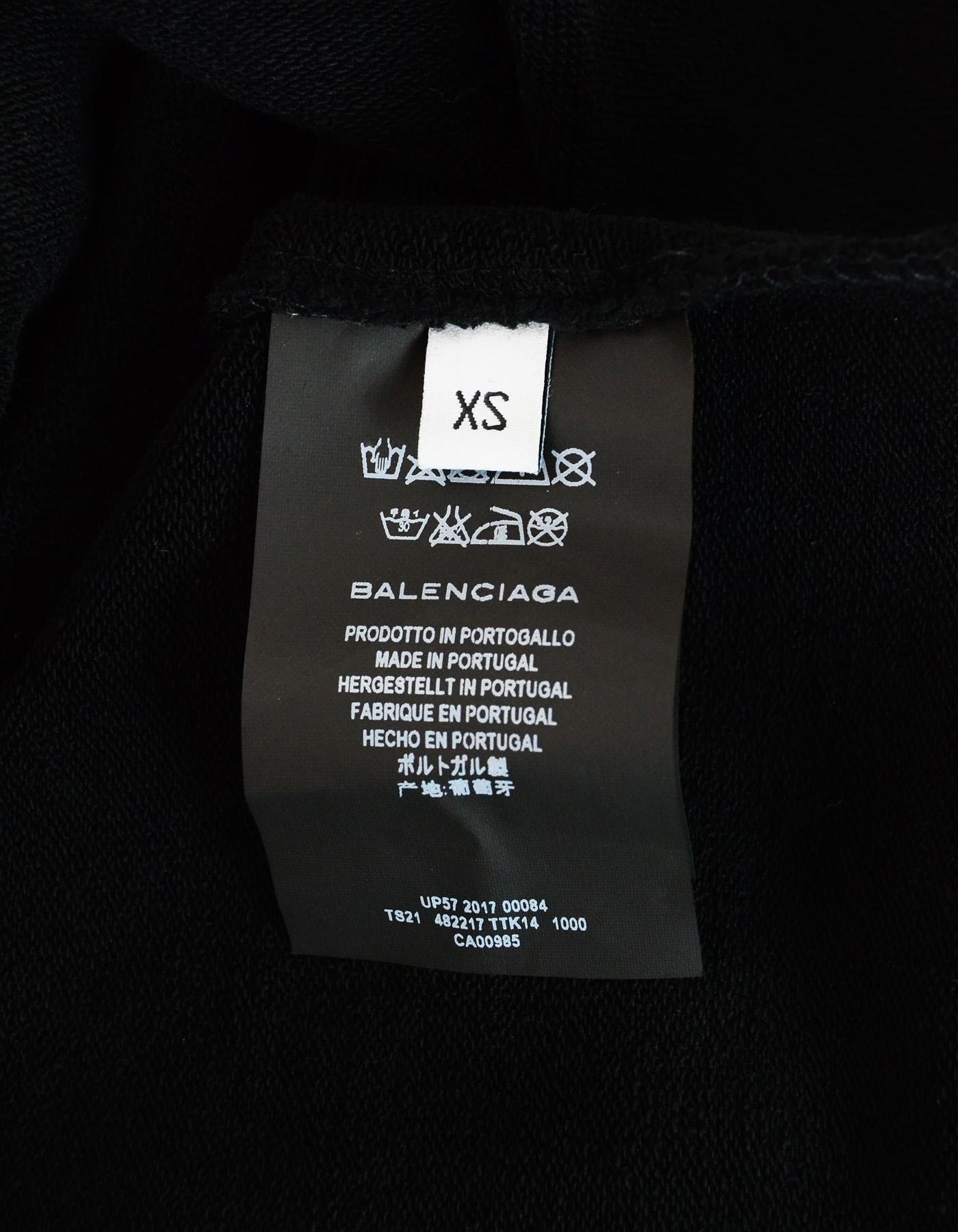 Balenciaga Black Femme Fatale Oversized Hoodie Sweatshirt, 2018  In Excellent Condition In New York, NY