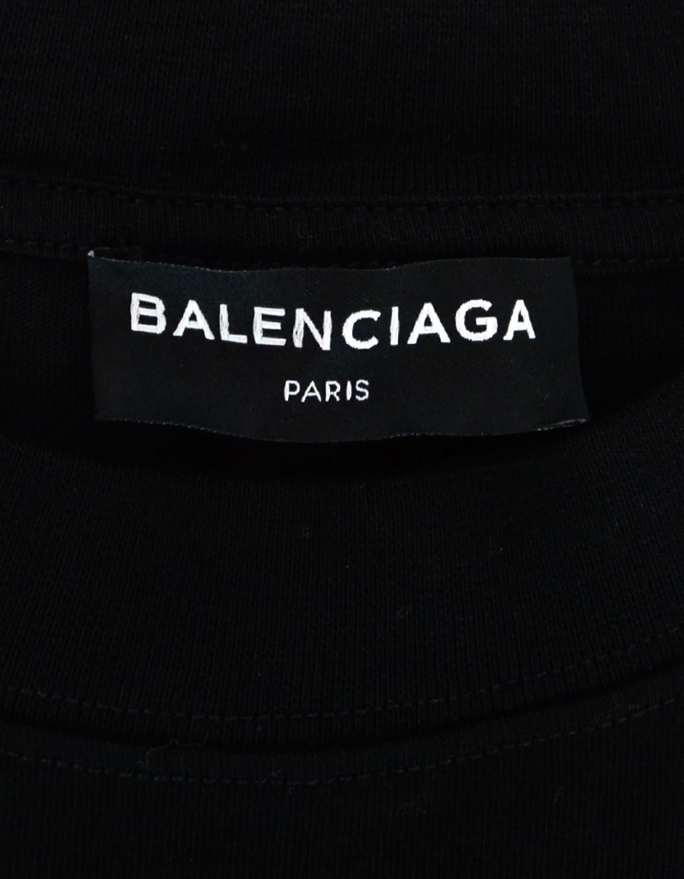 Balenciaga Unisex Black BALENCIAGA® Trademarked Logo T-Shirt \ For 