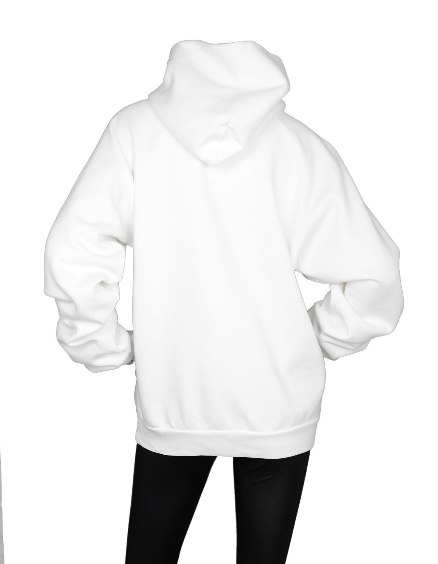 balenciaga - men's bb balenciaga mode hoodie white - size xs - cotton and polyester
