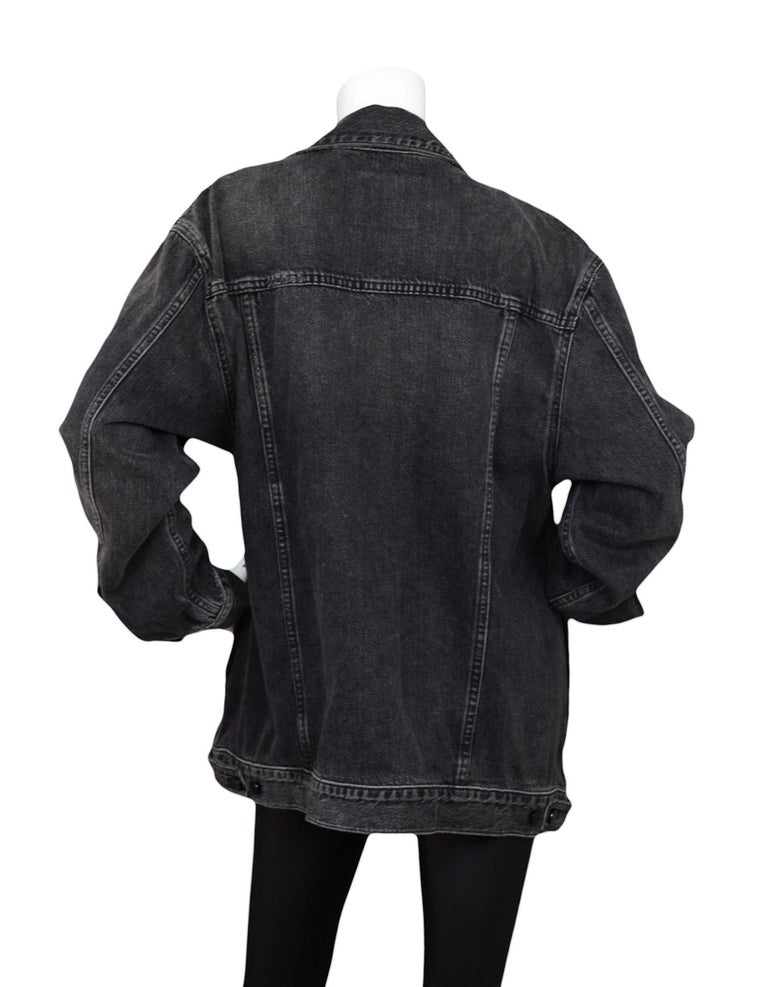 Alexander Wang Black Daze Oversized Denim Jean Jacket sz M rt. $450 at 1stdibs