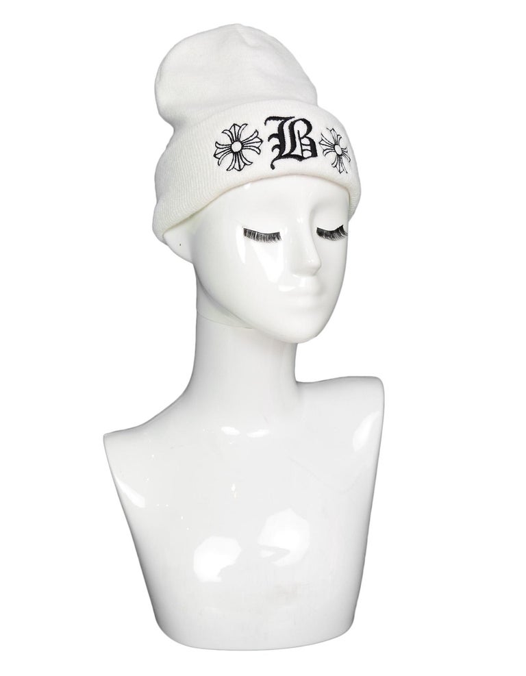 CHROME HEARTS BS flare beanie white