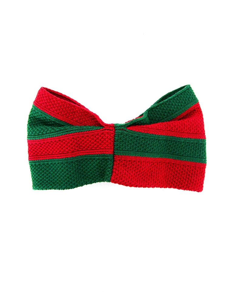 Hare mørk Kenya Gucci Red/Green Web Cotton Headband NIB rt. $590 For Sale at 1stDibs