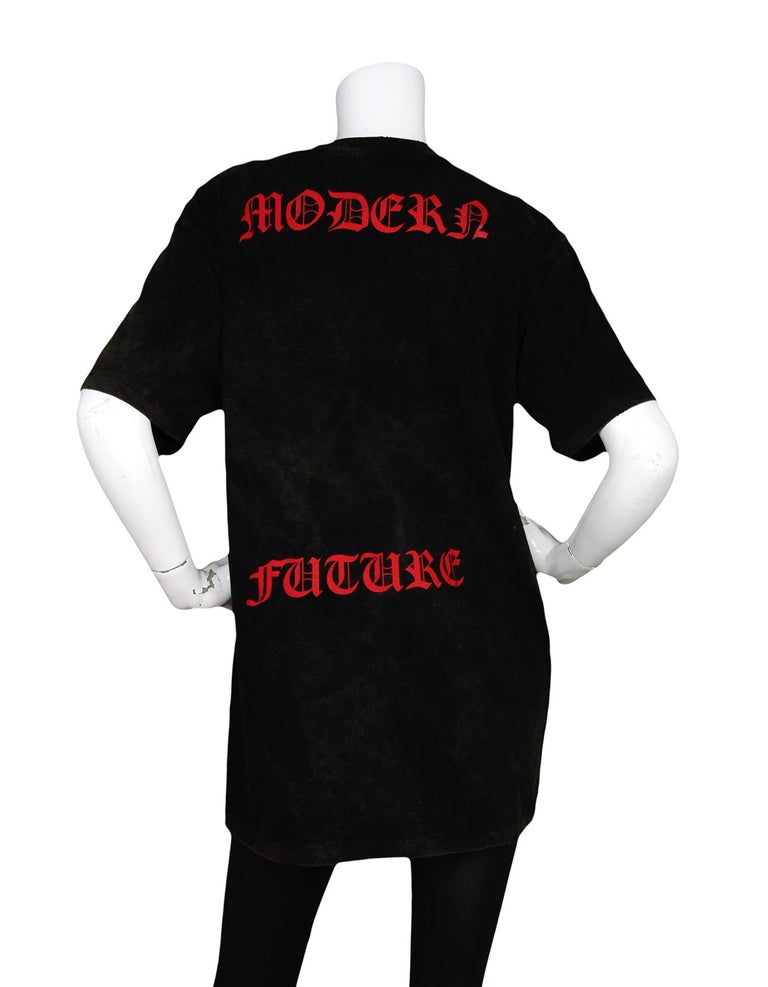 Gucci Men S 17 Black Cat Embroidered Modern Future Tee Sz S Rt