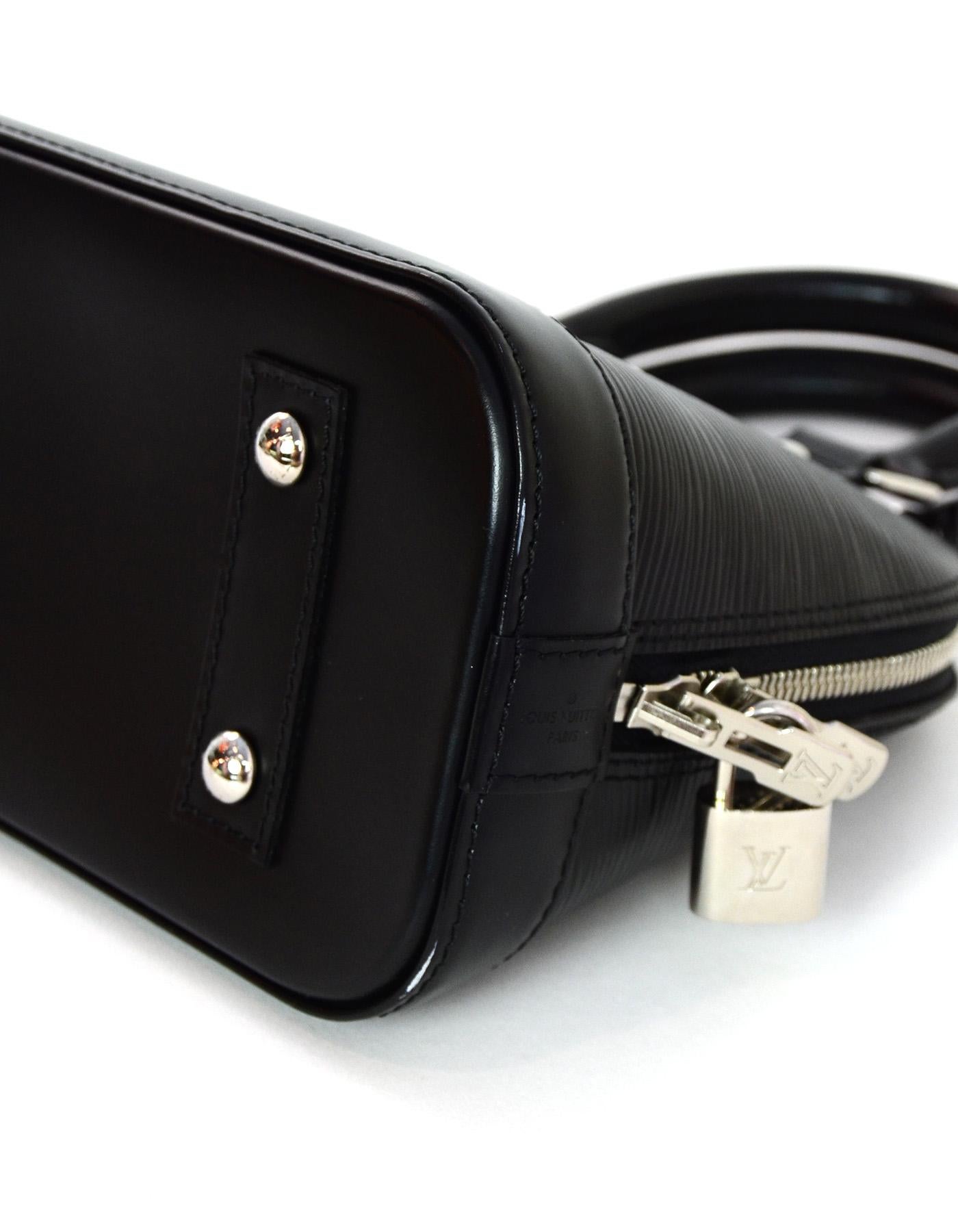 Louis Vuitton LV Black Nior Epi Leather Mini Alma BB Crossbody Bag w. Dust Bag 1