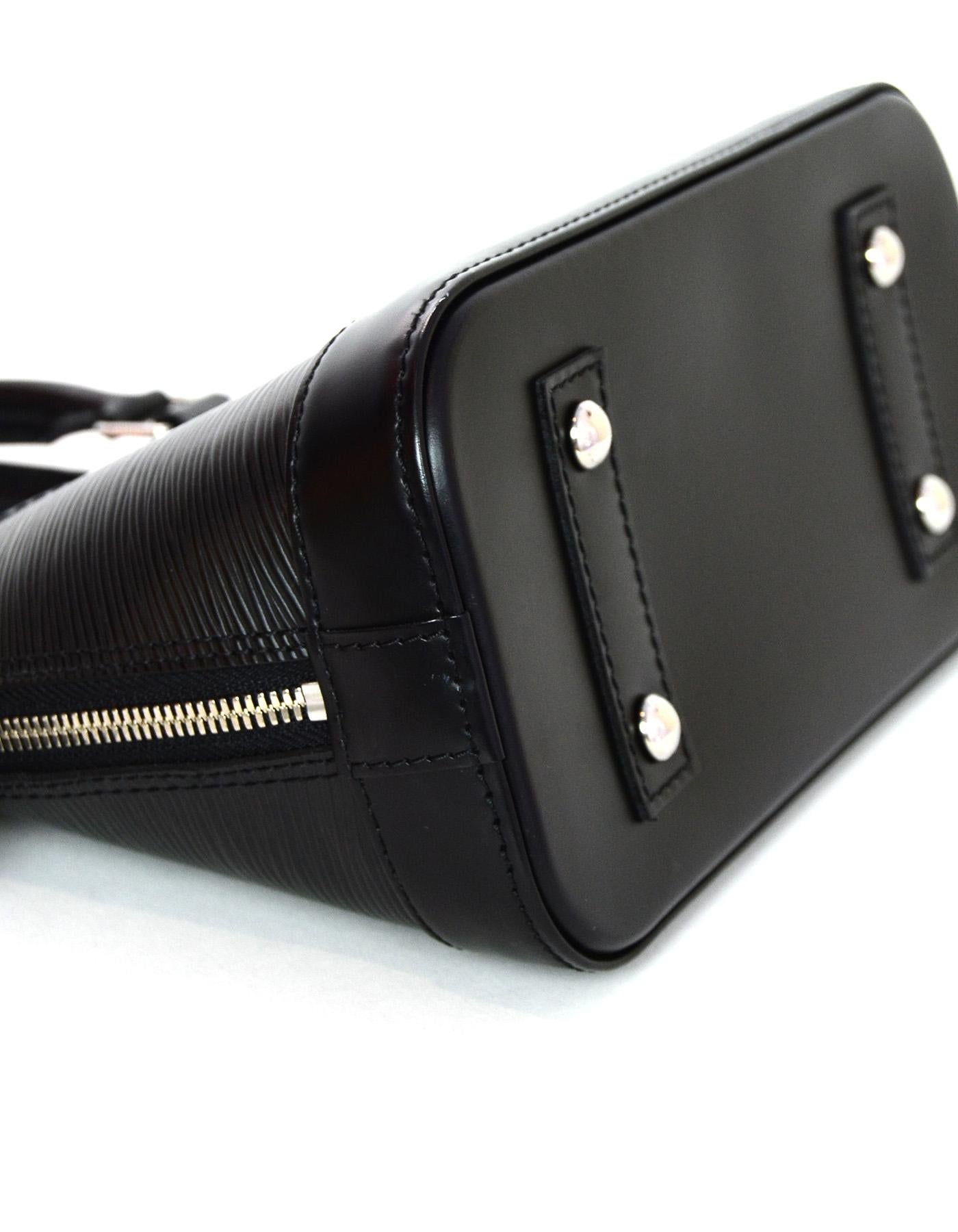 Louis Vuitton LV Black Nior Epi Leather Mini Alma BB Crossbody Bag w. Dust Bag 2