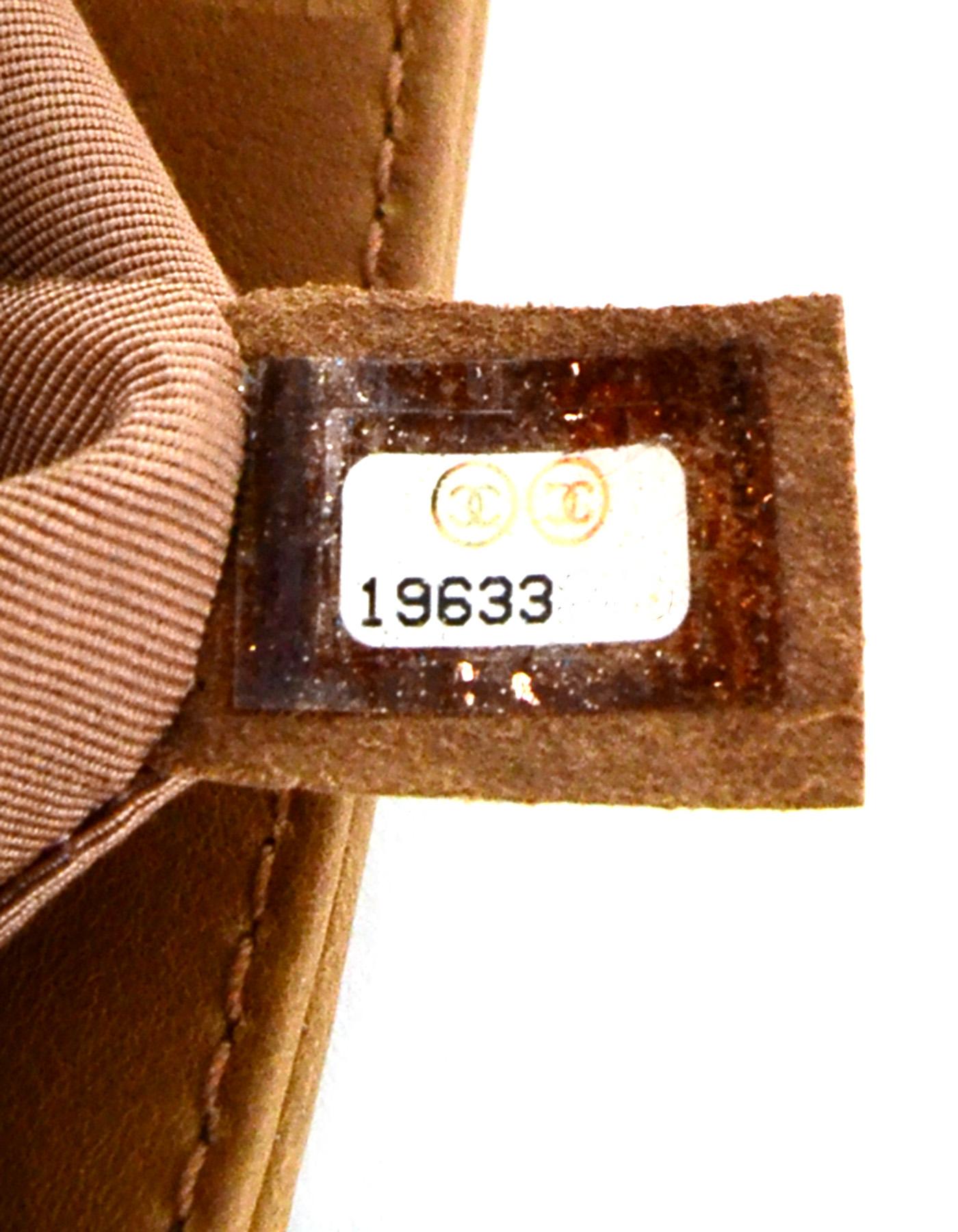 Chanel Brown 2014 Calfskin Quilted Paris/Dallas Small Cowboy Boy Crossbody Bag 1