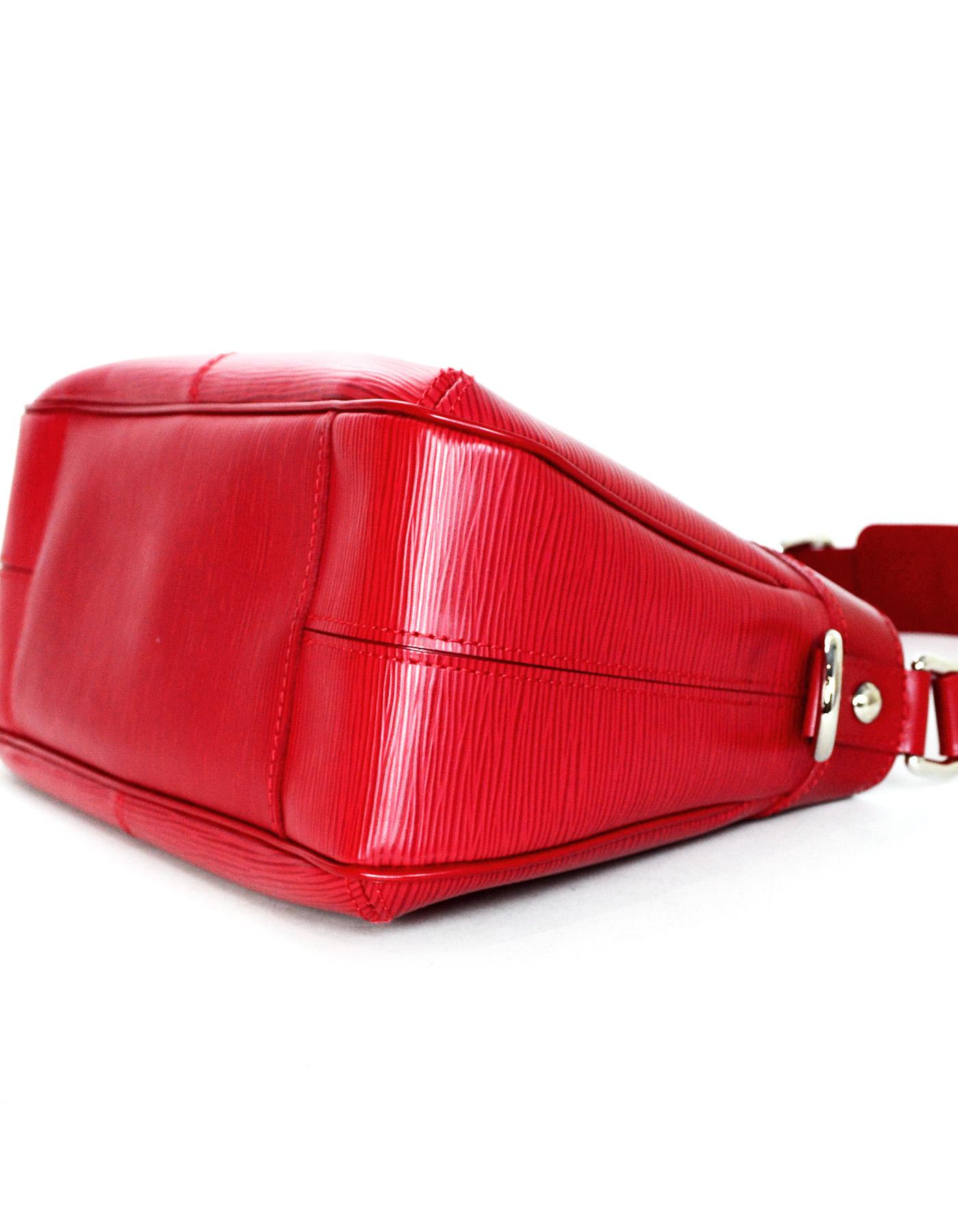 Women's Louis Vuitton Turenne PM NM Red EPI Leather Zipper Front Shoulder Bag