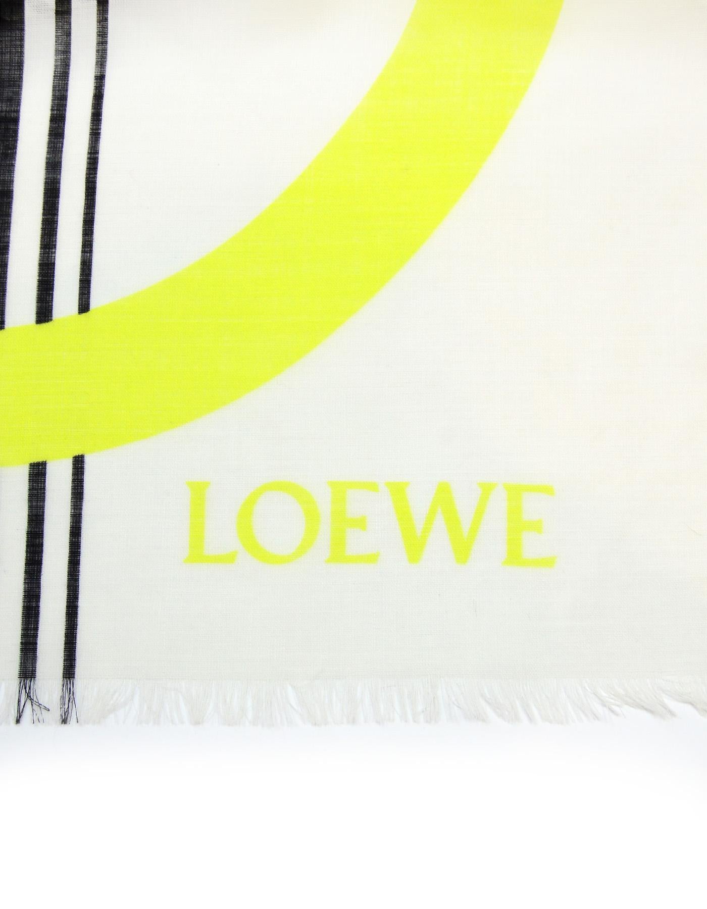 Loewe Multi-Color Stripe Wool Oversized Blanket Scarf  In Excellent Condition In New York, NY