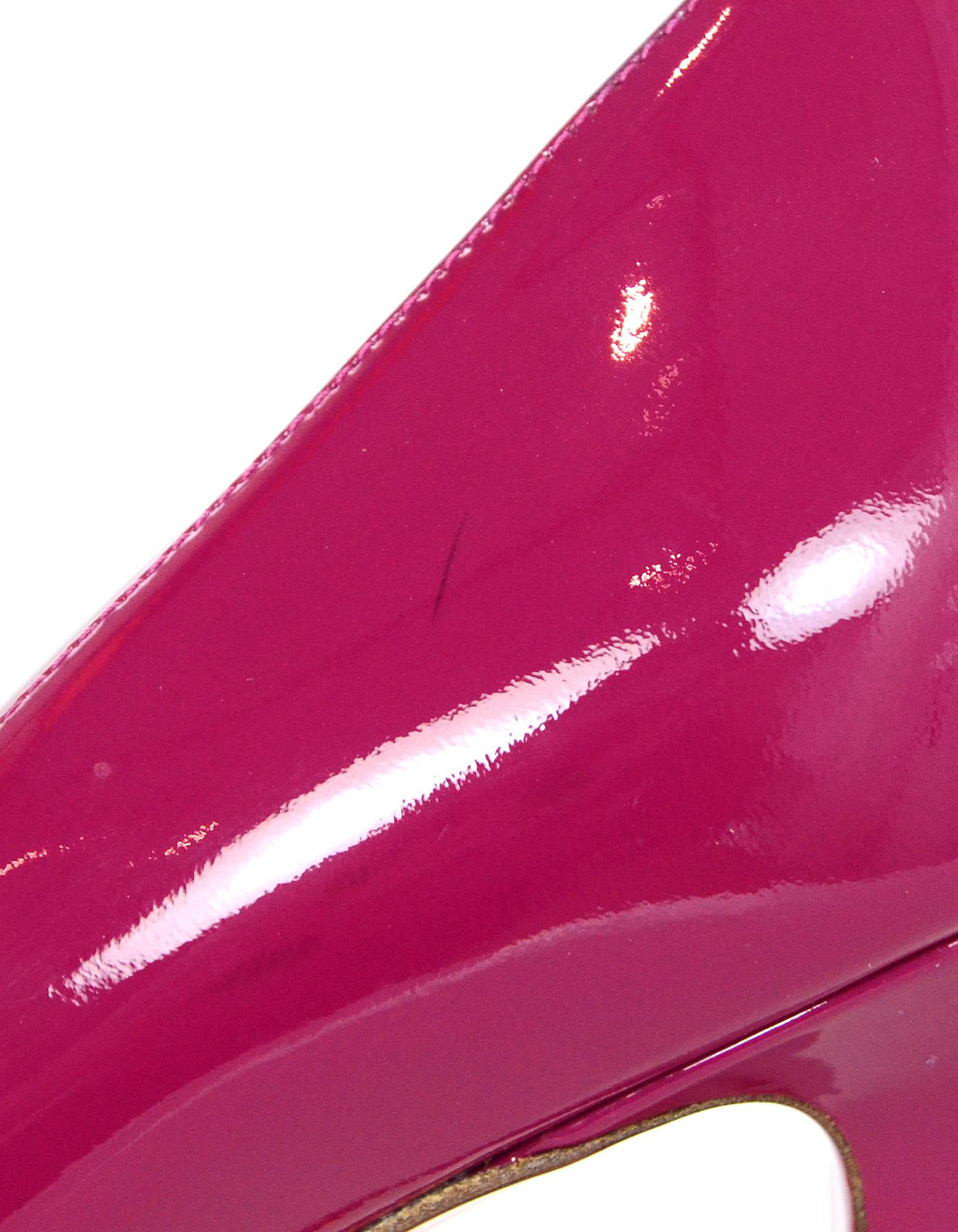 Women's Christian Louboutin Pink Patent Leather Bianca 120 Platform Pumps Sz 39 rt. $845