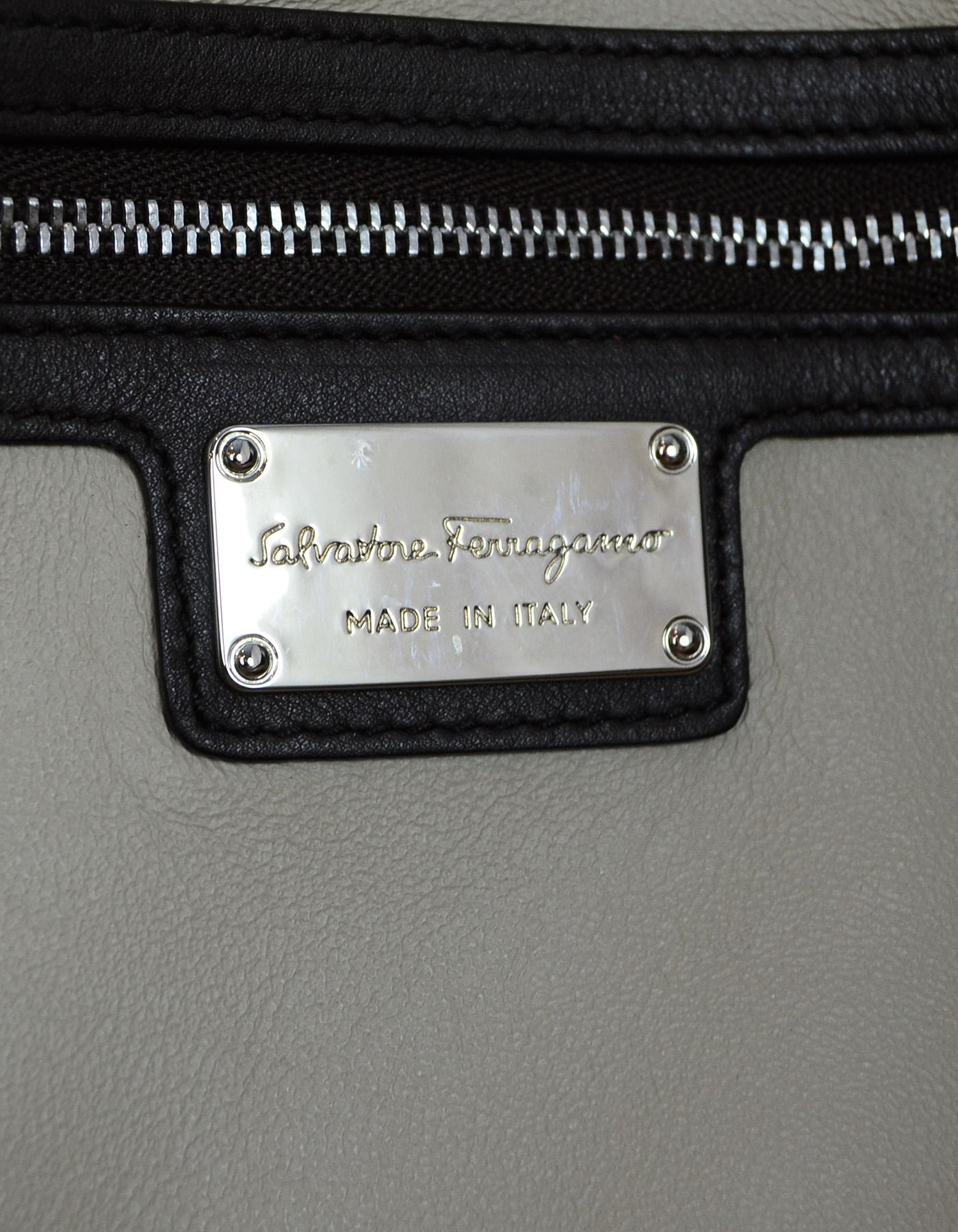 Salvatore Ferragamo Brown Leather Tote Bag 2