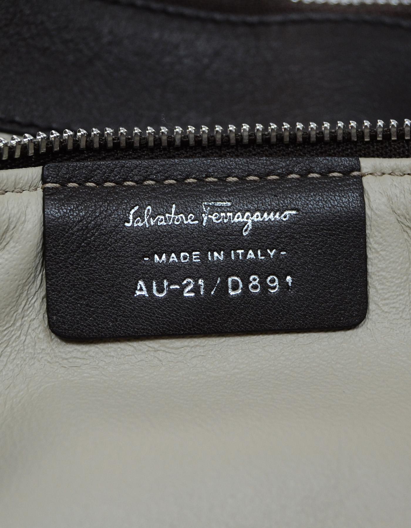 Salvatore Ferragamo Brown Leather Tote Bag 3