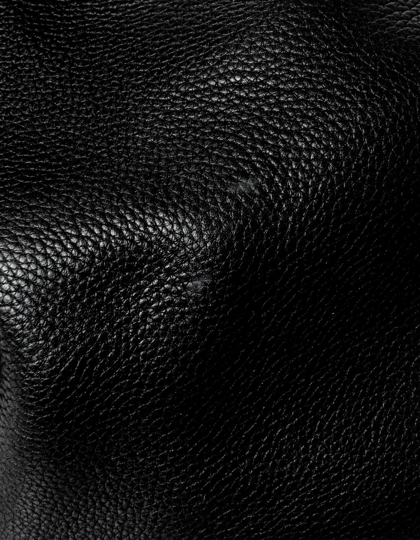 Versace Black Leather Large Zip Top Overnight Duffle Bag Unisex 3