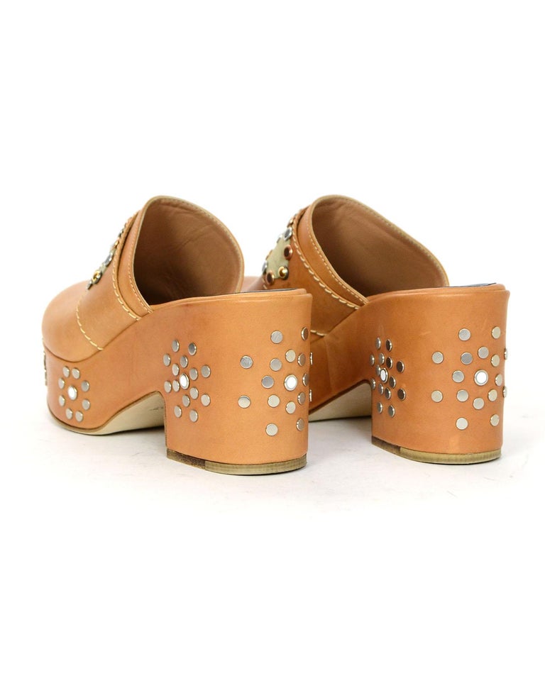 platform clog mules