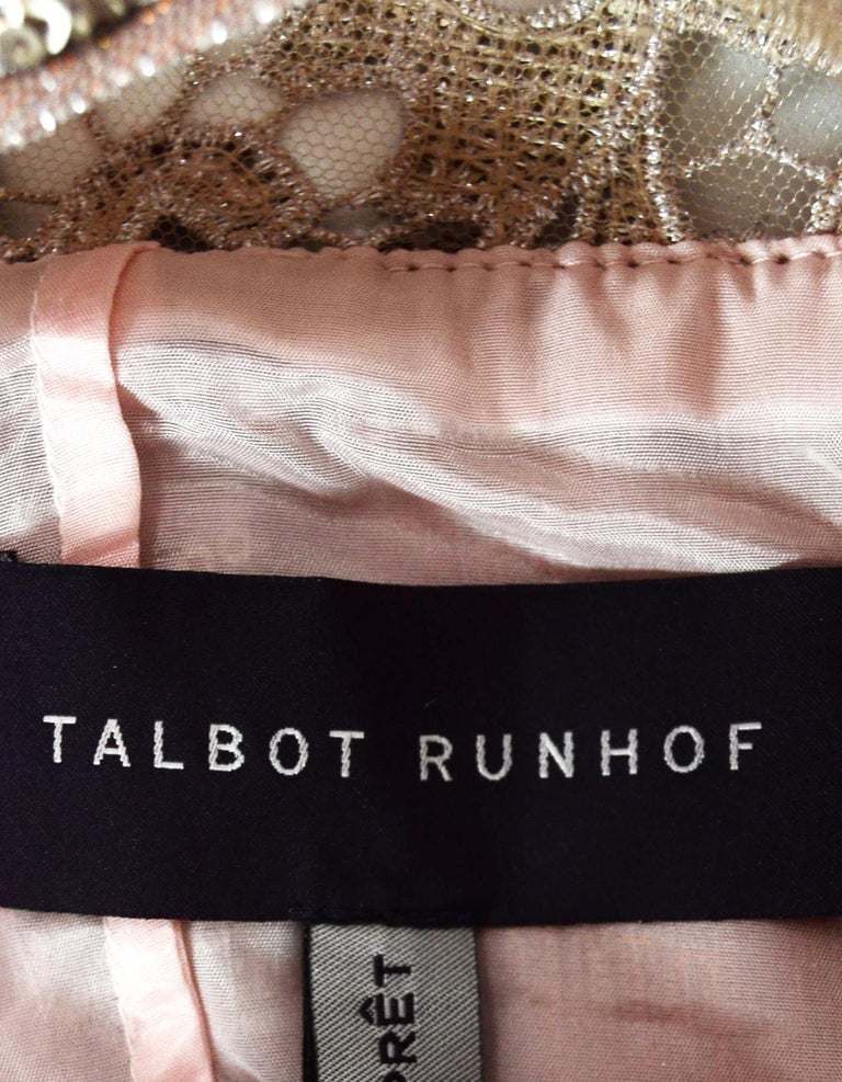 talbot runhof metallic lace midi dress TALBOT RUNHOF Draped metallic voile midi dress