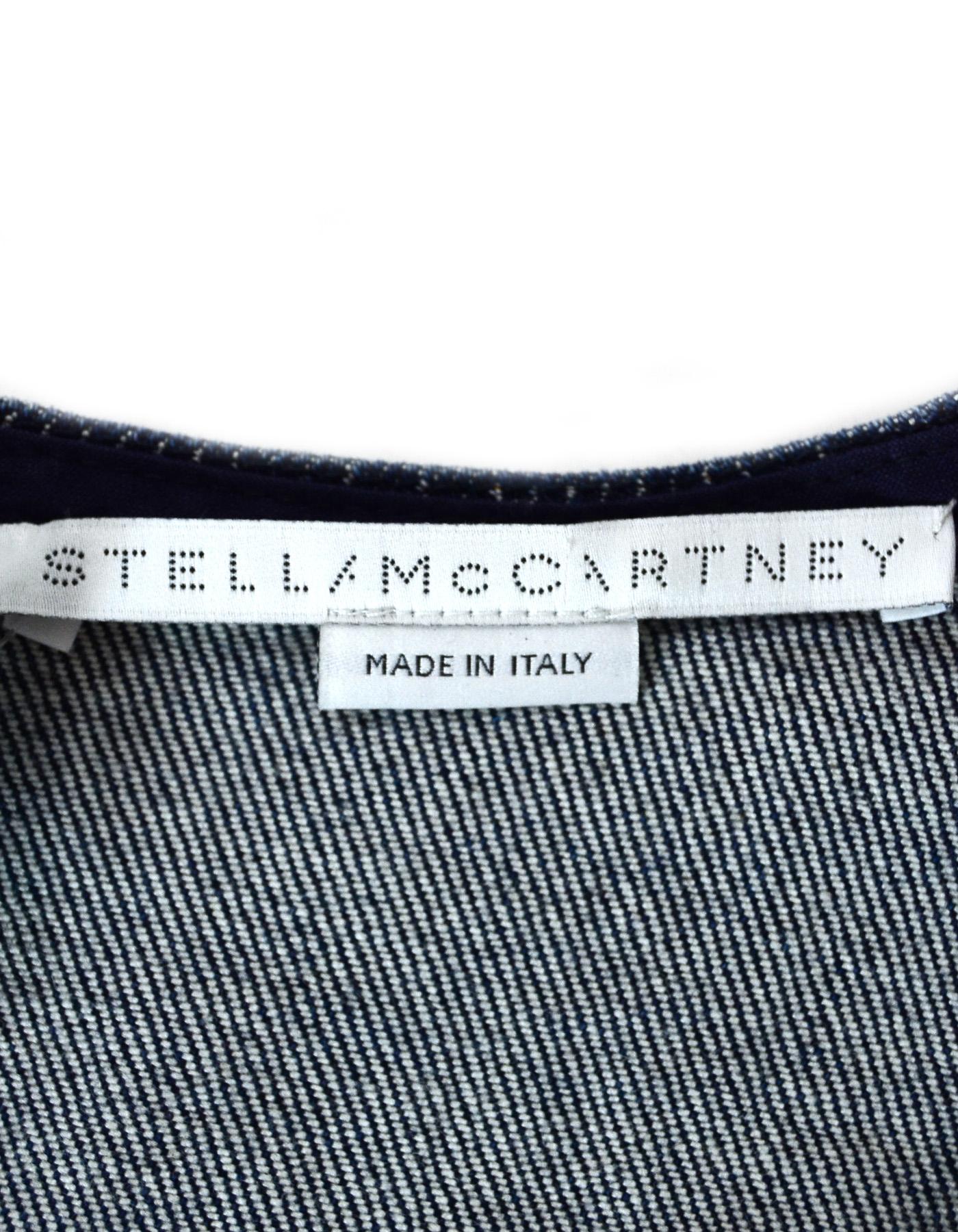 Black Stella McCartney Ella Blue Denim Midi Dress With Pockets Sz 48 rt. $735