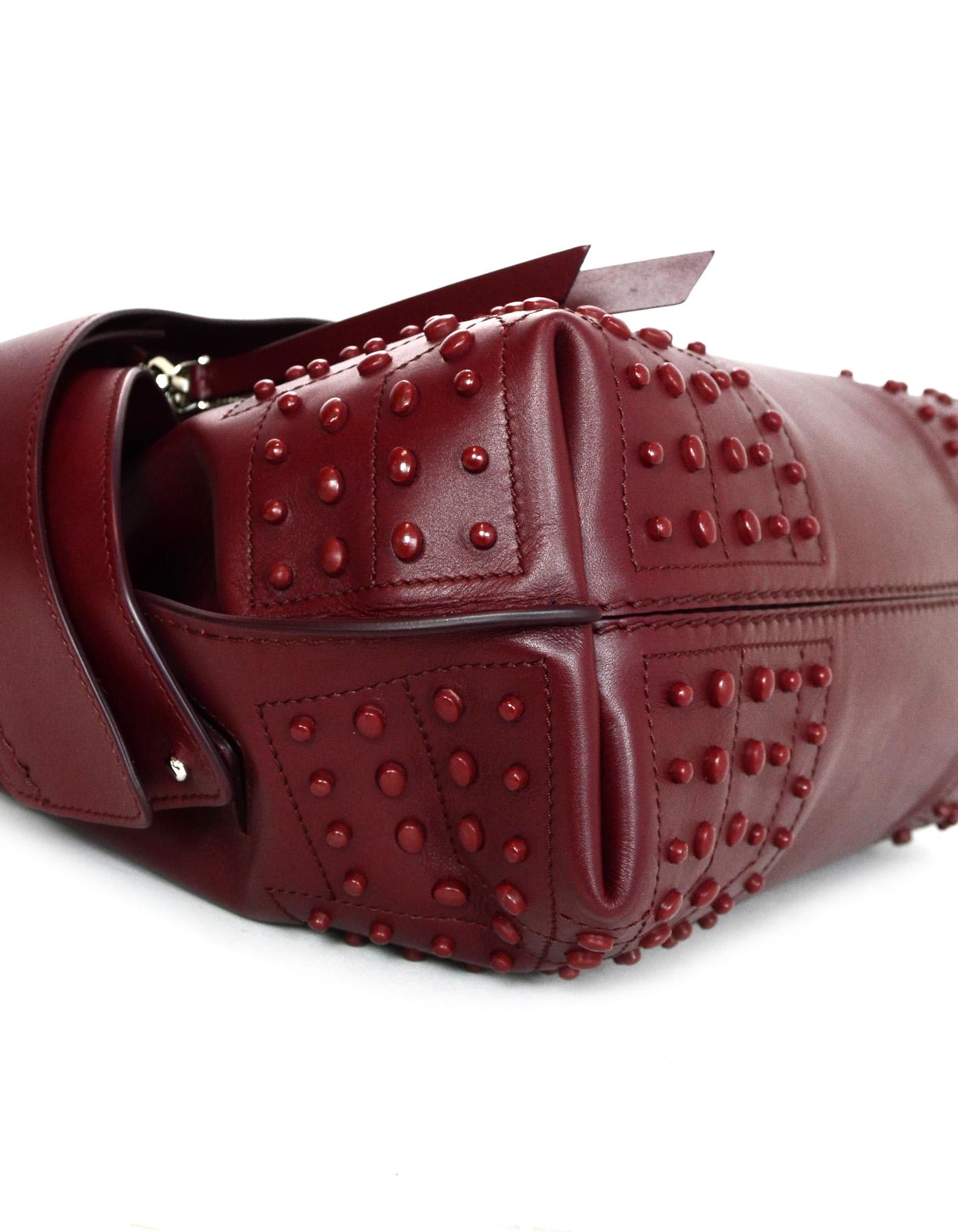 burgundy leather bag