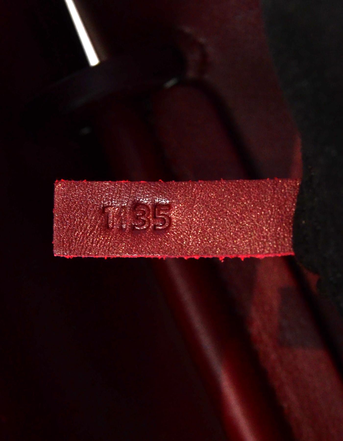 Tod's Burgundy Leather Small Wave Top Handle Shoulder Bag  5