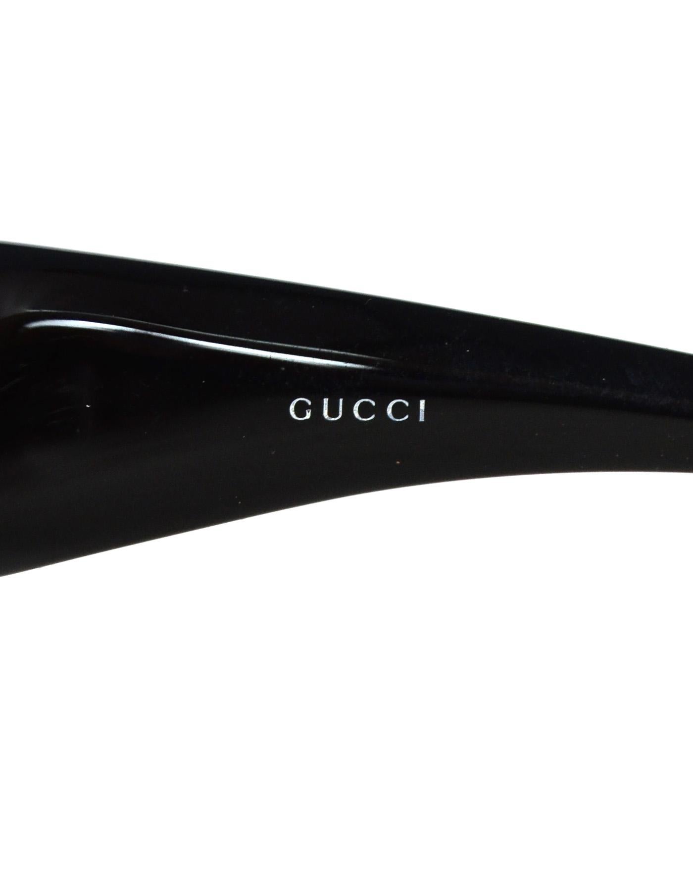 Women's Gucci Vintage '90s Black Logo Square Sunglasses w. Case