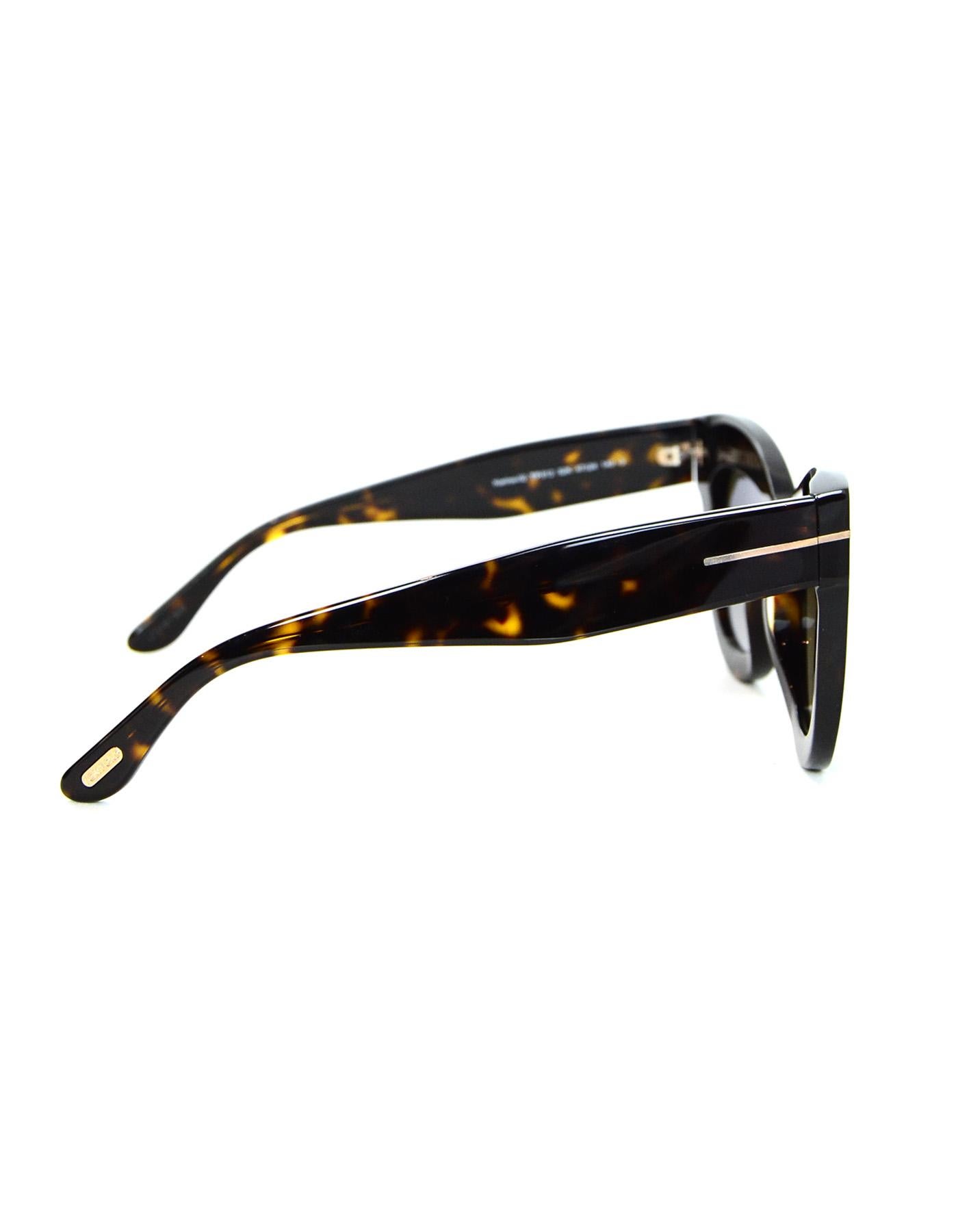 Black Tom Ford Karina Brown Tortoise Sunglasses  