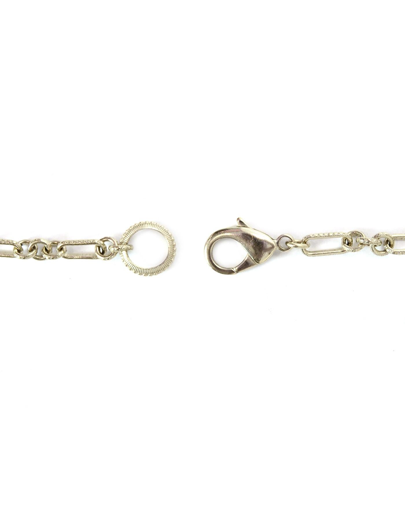 Women's Chanel Light Goldtone Crystal/Stone Lion Head Pendant Long Chainlink CC Necklace