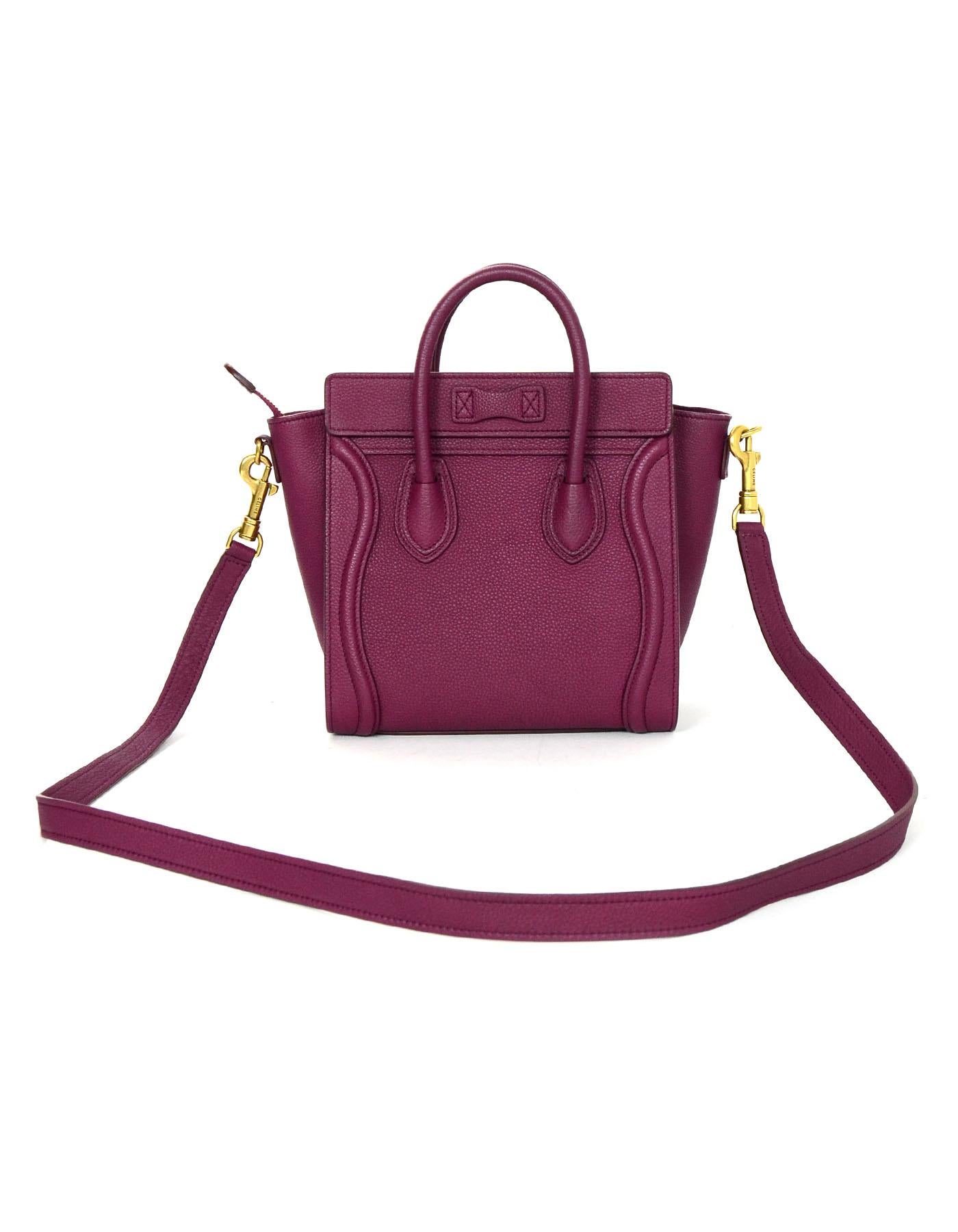 celine nano luggage raspberry