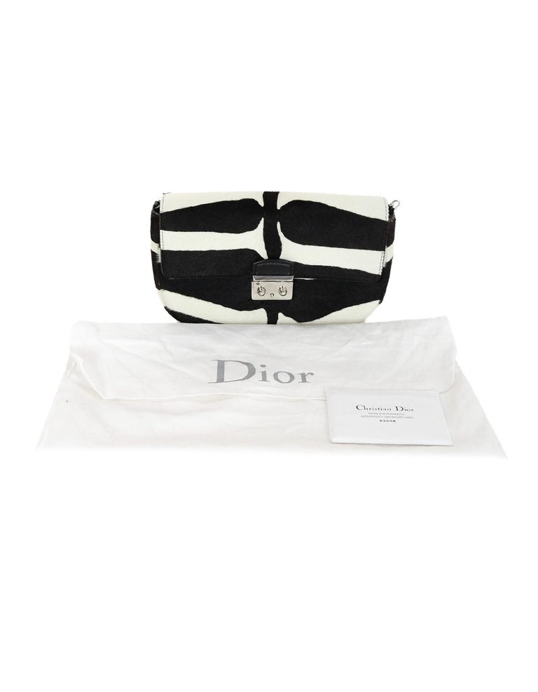 Christian Dior Zebra Black/White Ponyhair Miss Dior Promenade Crossbody ...