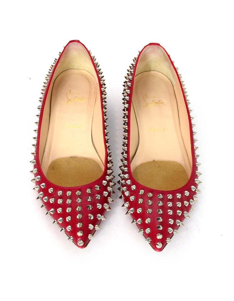 christian louboutin pointed toe flats