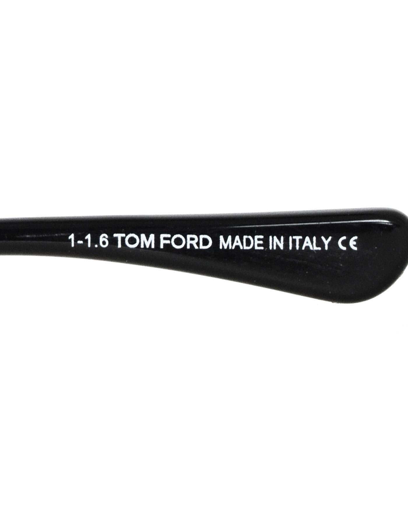 Tom Ford Black/Goldtone Justin Aviator Unisex Sunglasses w/ Case & Cloth  4