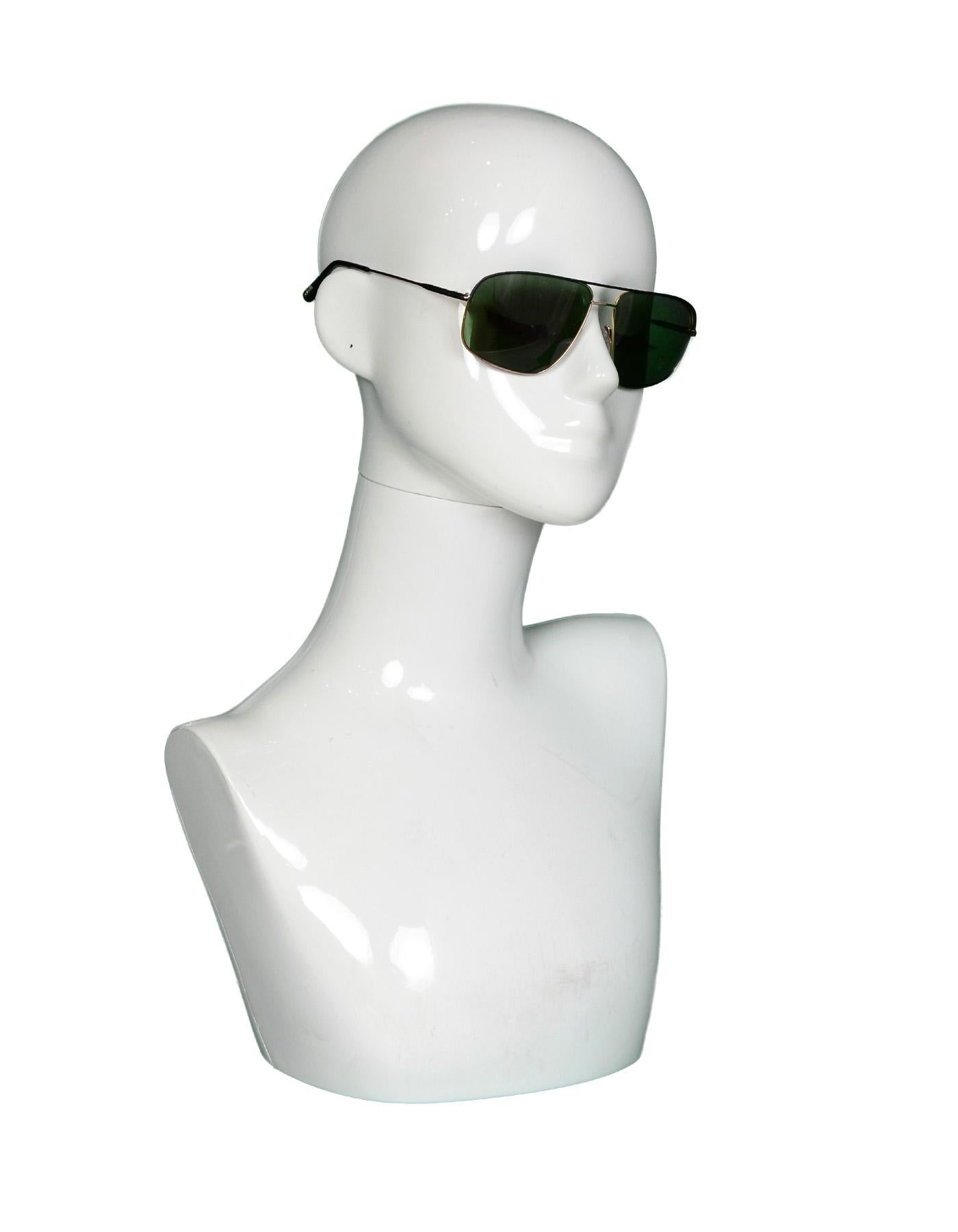 Gray Tom Ford Black/Goldtone Justin Aviator Unisex Sunglasses w/ Case & Cloth 