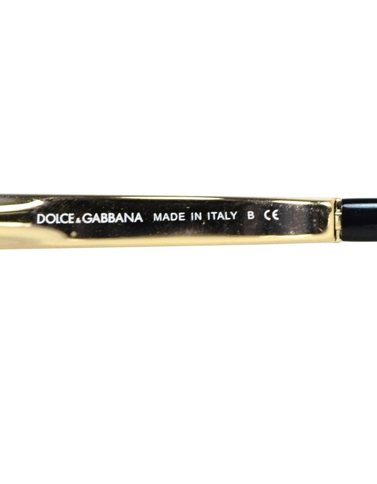 Dolce and Gabbana DG 4269 Black Resin Sunglasses w/ Top Goldtone Bar ...