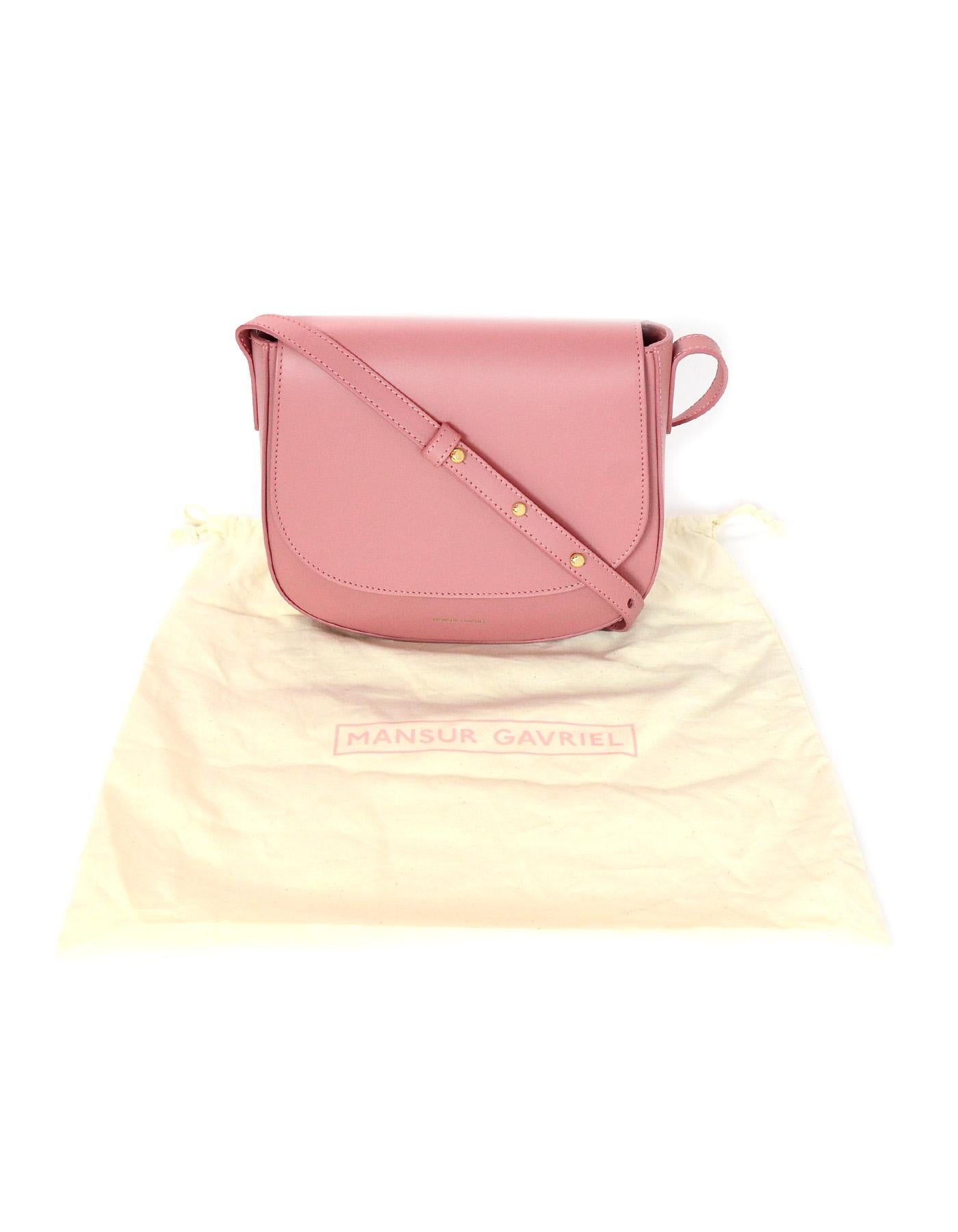 Mansur Gavriel Blush Pink Calf Leather Crossbody Bag 4