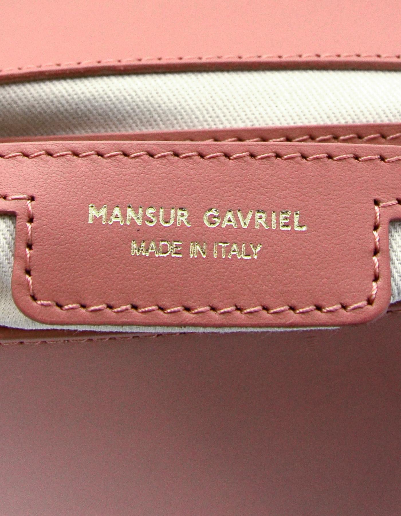 Mansur Gavriel Blush Pink Calf Leather Crossbody Bag 3