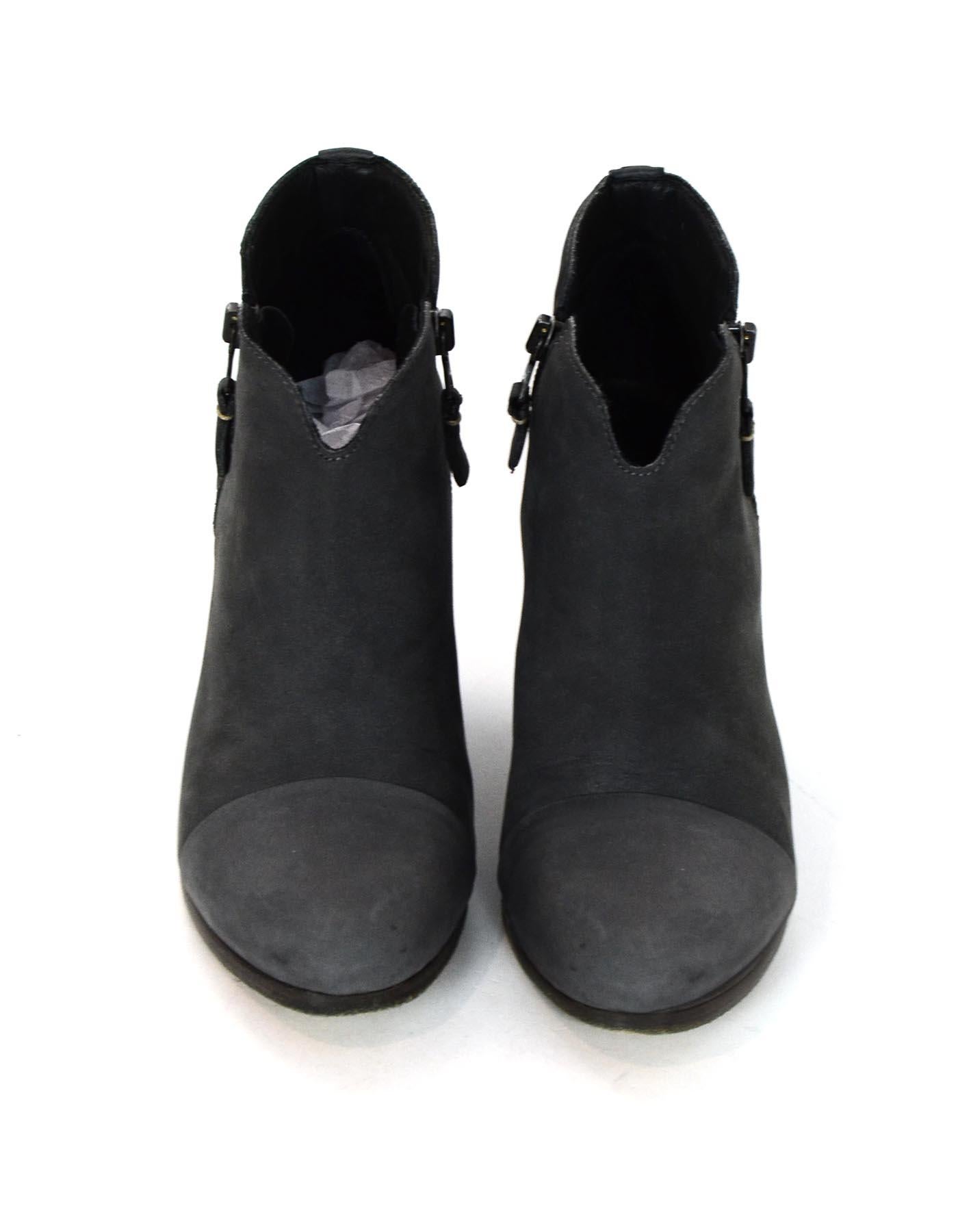 Rag & Bone Grey Suede Ankle Booties Sz 38 In Excellent Condition In New York, NY