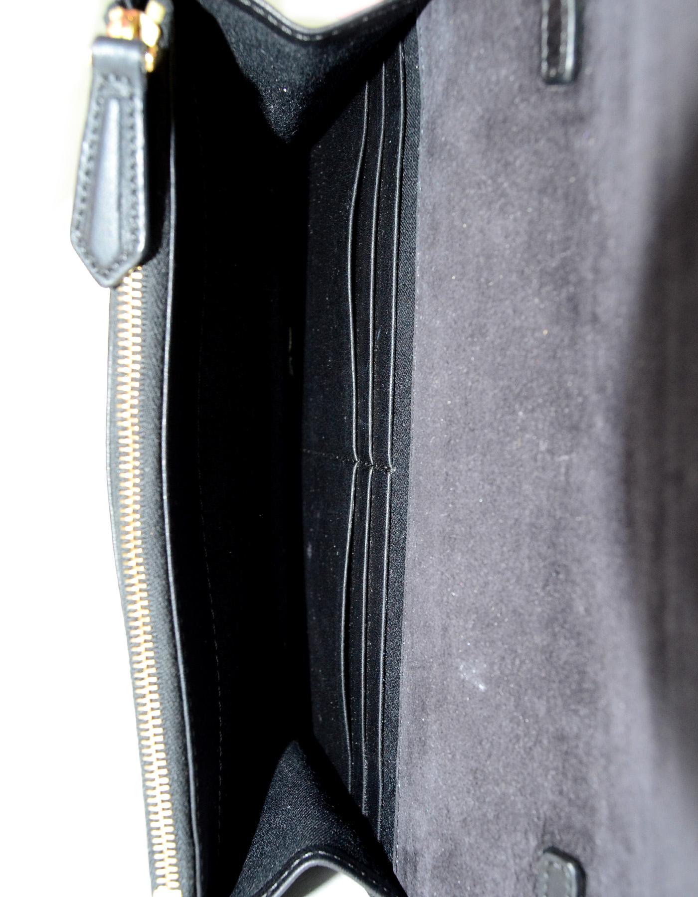 Fendi Black Vitello Leather Logo Tube Wallet On Chain Crossbody Bag 4
