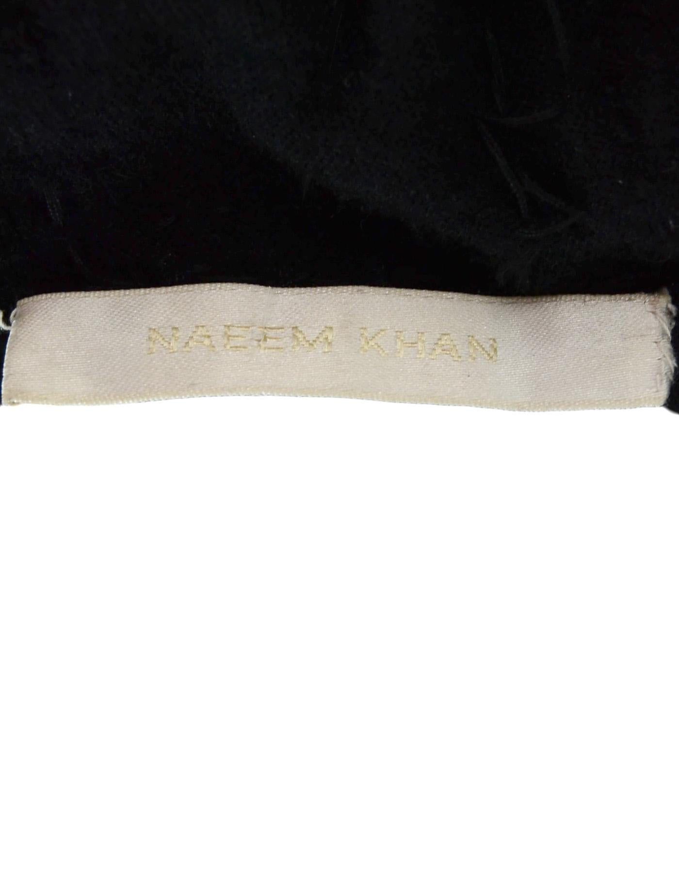 Naeem Kahn Black/Gold Embellished Cashmere Sweater Sz P (S) 4