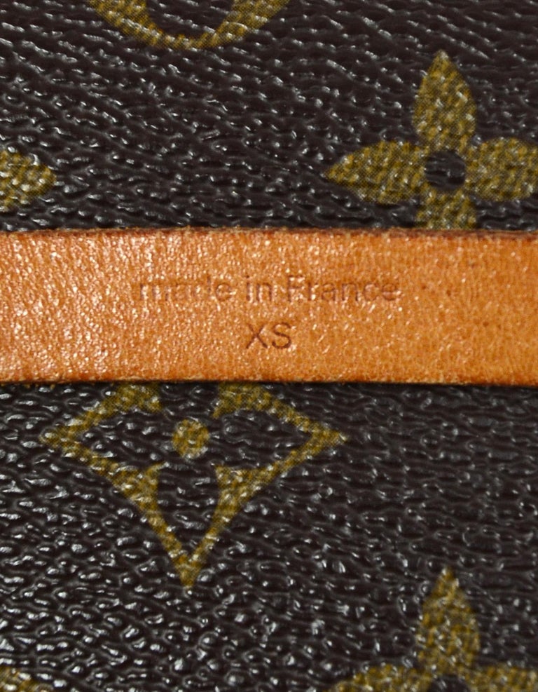 Louis Vuitton LV Coated Canvas Monogram Logo Florentine Leather Belt