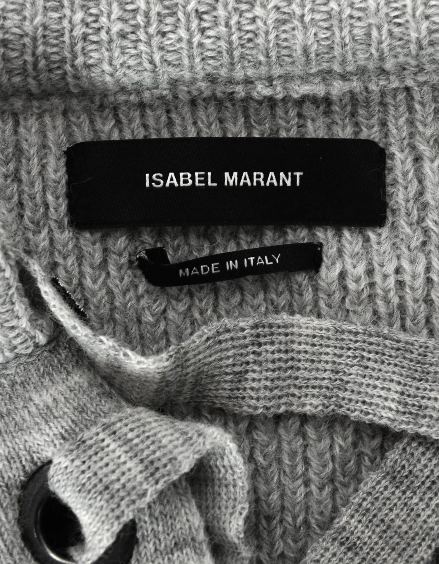 Isabel Marant Light Grey Wool Blend Charley Lace Up Knit Sweater Sz 40 rt.  $985 For Sale at 1stDibs | isabel marant charley sweater, isabel marant  lace up sweater