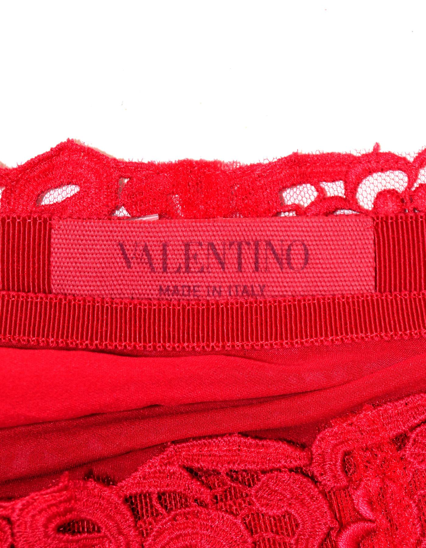 valentino red skirt