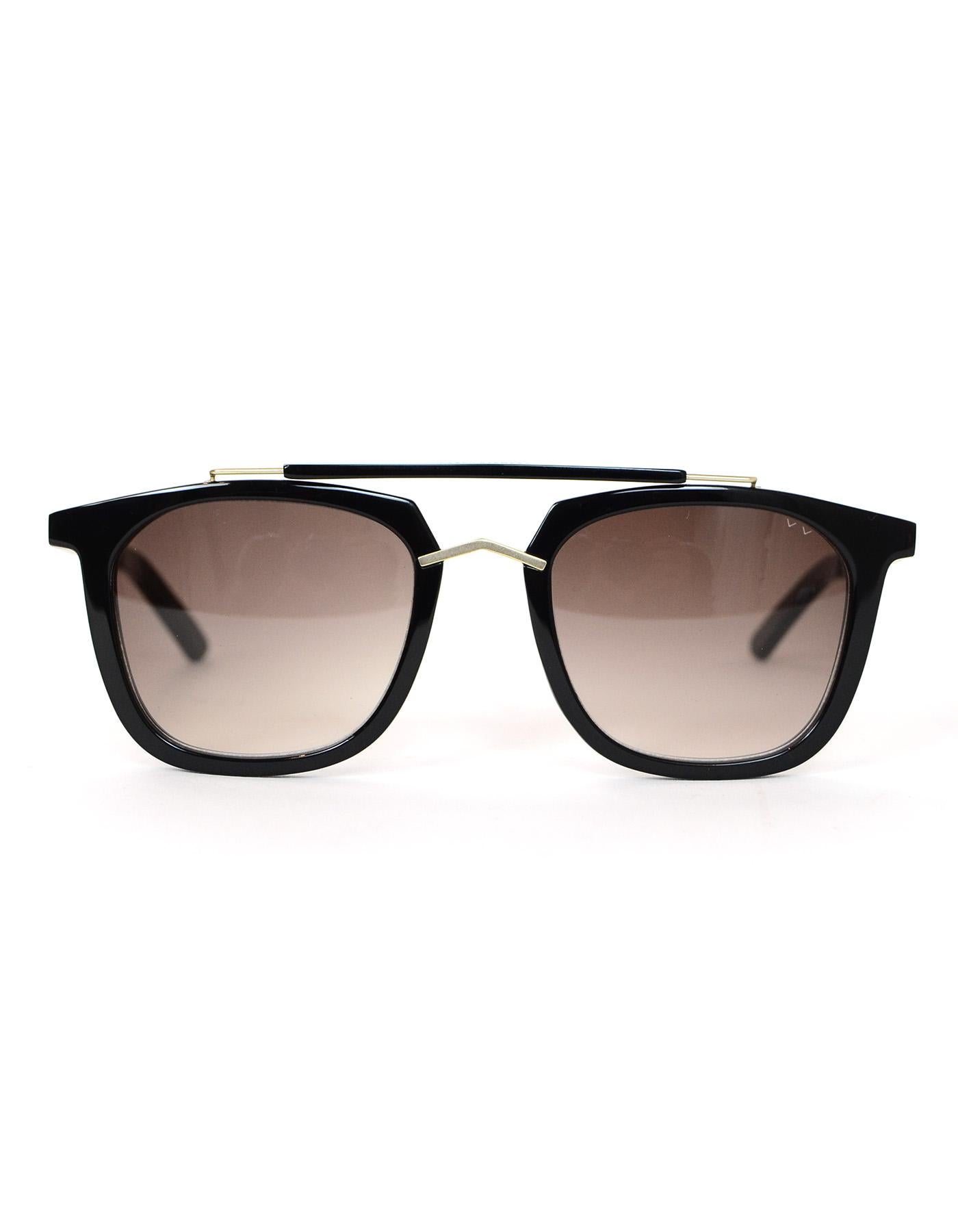 Women's Pared Black/Gold Camels & Caravans Aviator Sunglasses w/ Brown Lenses rt. $270