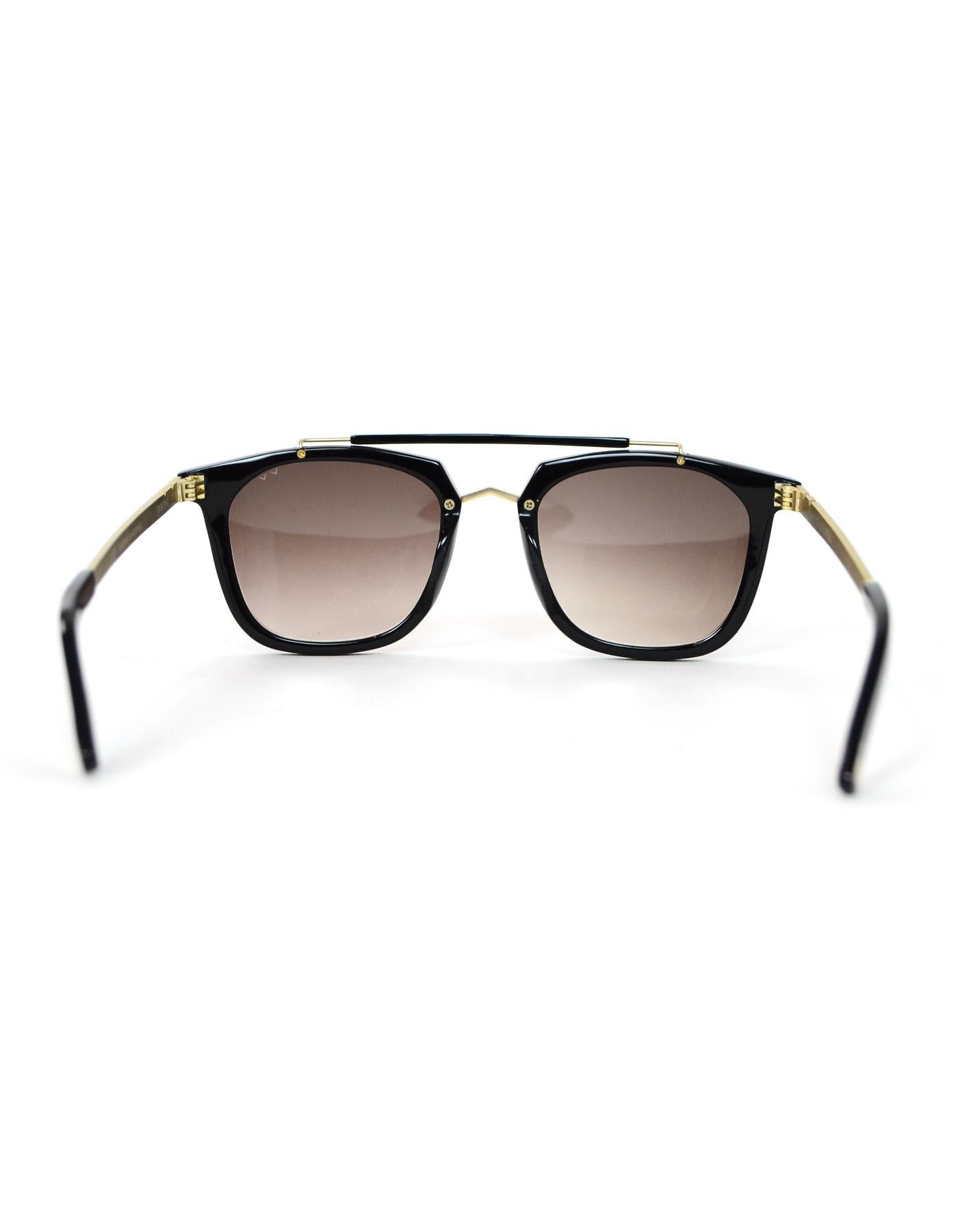 Pared Black/Gold Camels & Caravans Aviator Sunglasses w/ Brown Lenses rt. $270 1