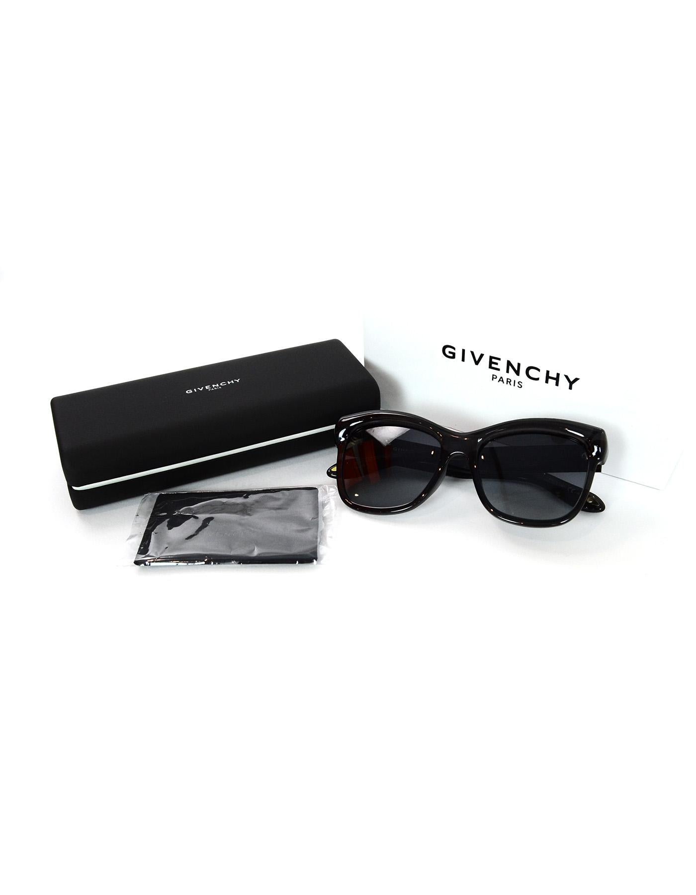 Givenchy Dark Grey Sunglasses W/ Case

Made In: Italy
Color: Dark grey
Hardware: Goldtone
Materials: Resin and metal
Overall Condition: Excellent pre-owned condition 
Estimated Retail: $325 + tax
Includes: Givenchy case, box and tags

Measurements: