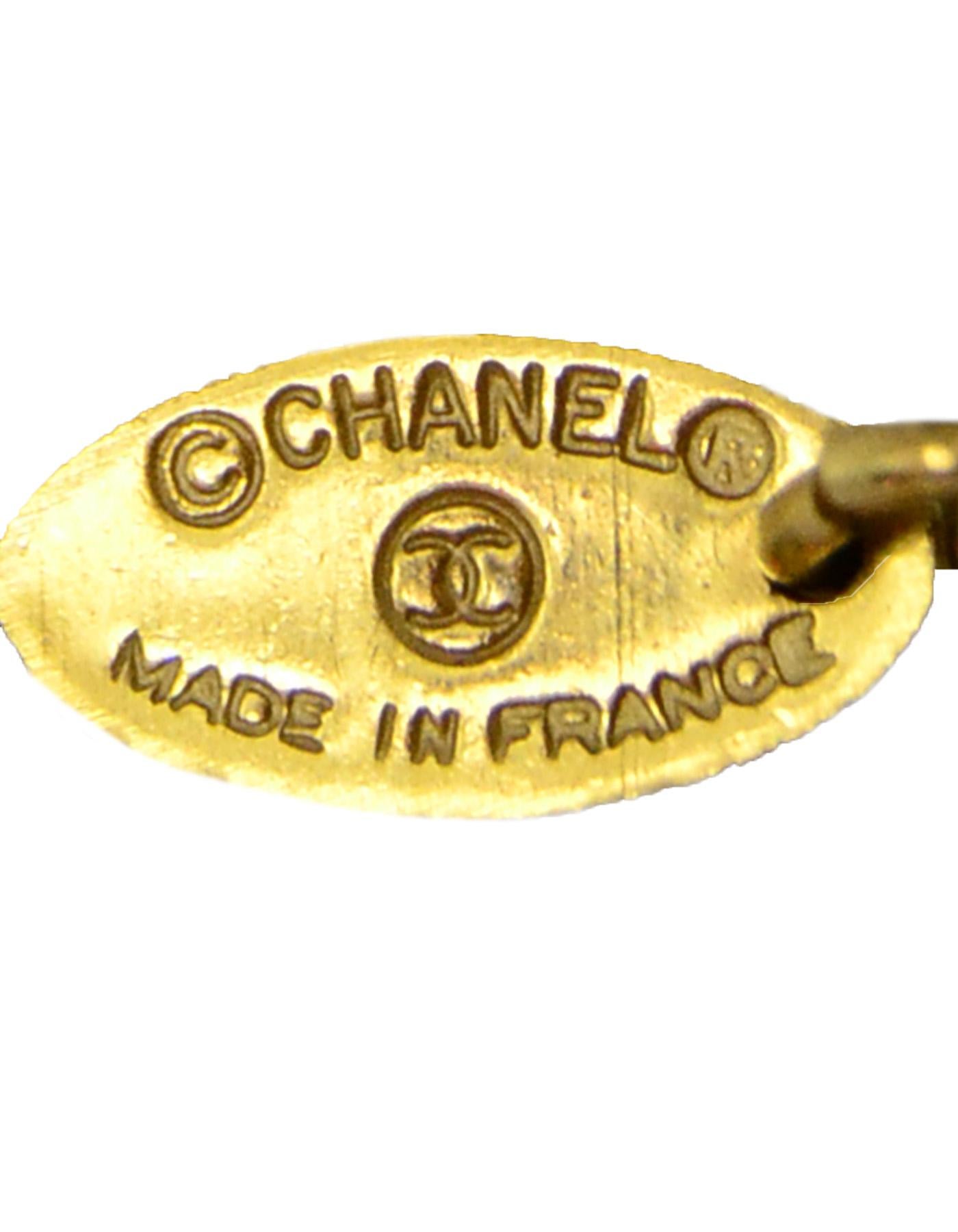 Chanel '90s Vintage Goldtone Chain-Link Necklace W/ Flap Bag Pendant 1
