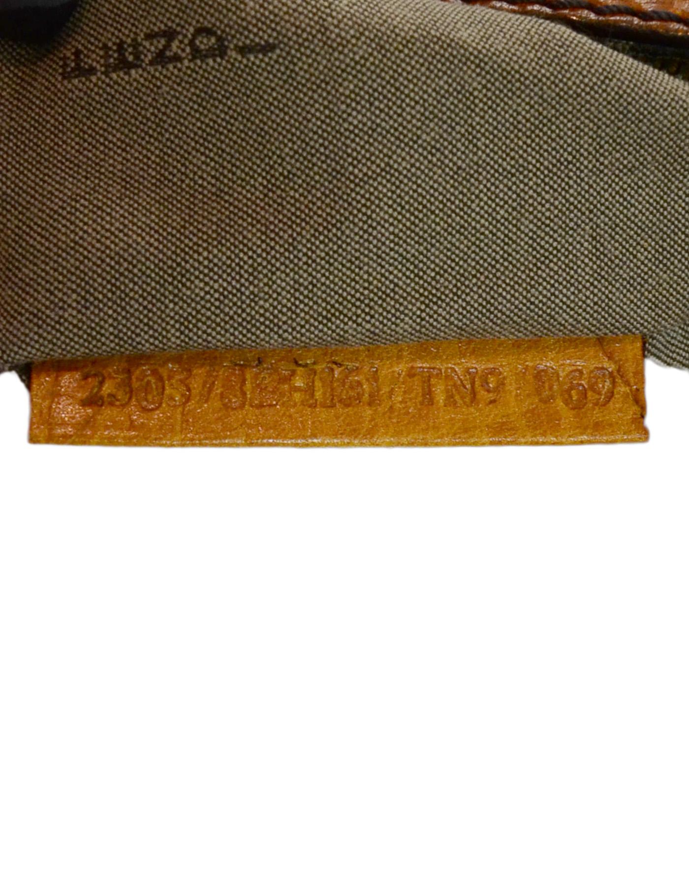 Fendi Brown Canvas Monogram Zucca Tote Bag W/ Orange Leather Trim 5