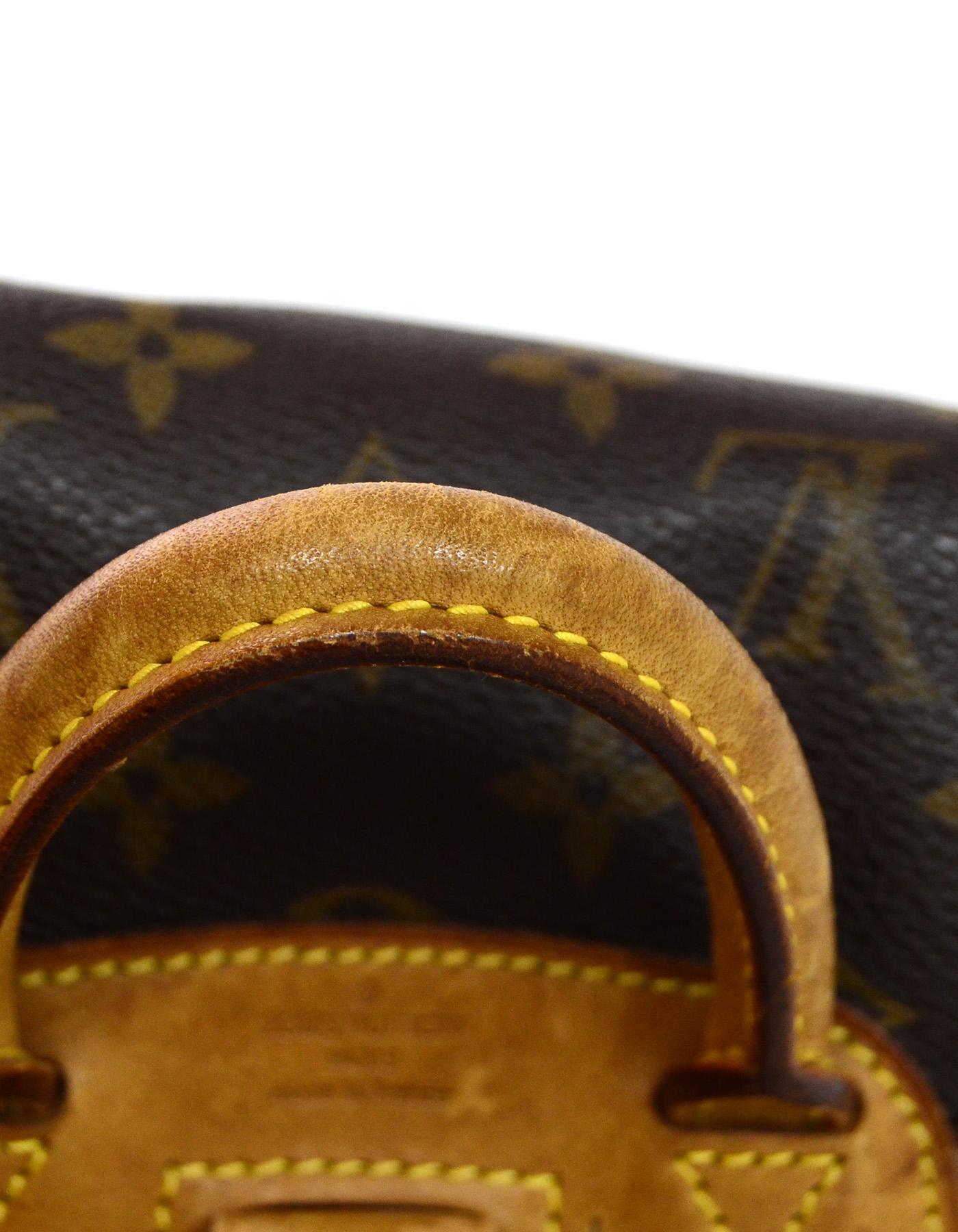 Louis Vuitton Brown LV Monogram Mini Montsouris Backpack Bag In Good Condition In New York, NY