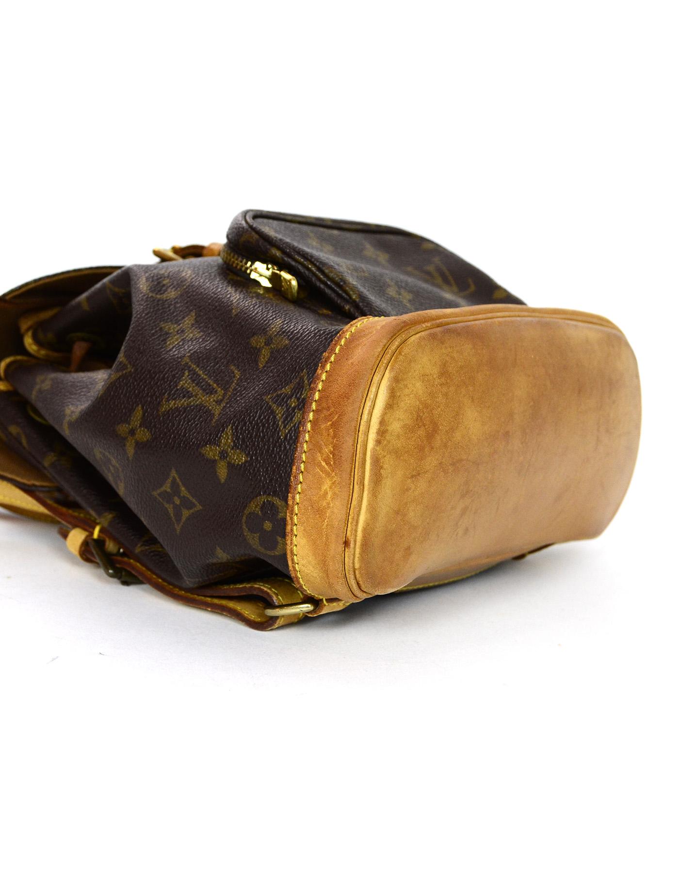 Women's Louis Vuitton Brown LV Monogram Mini Montsouris Backpack Bag