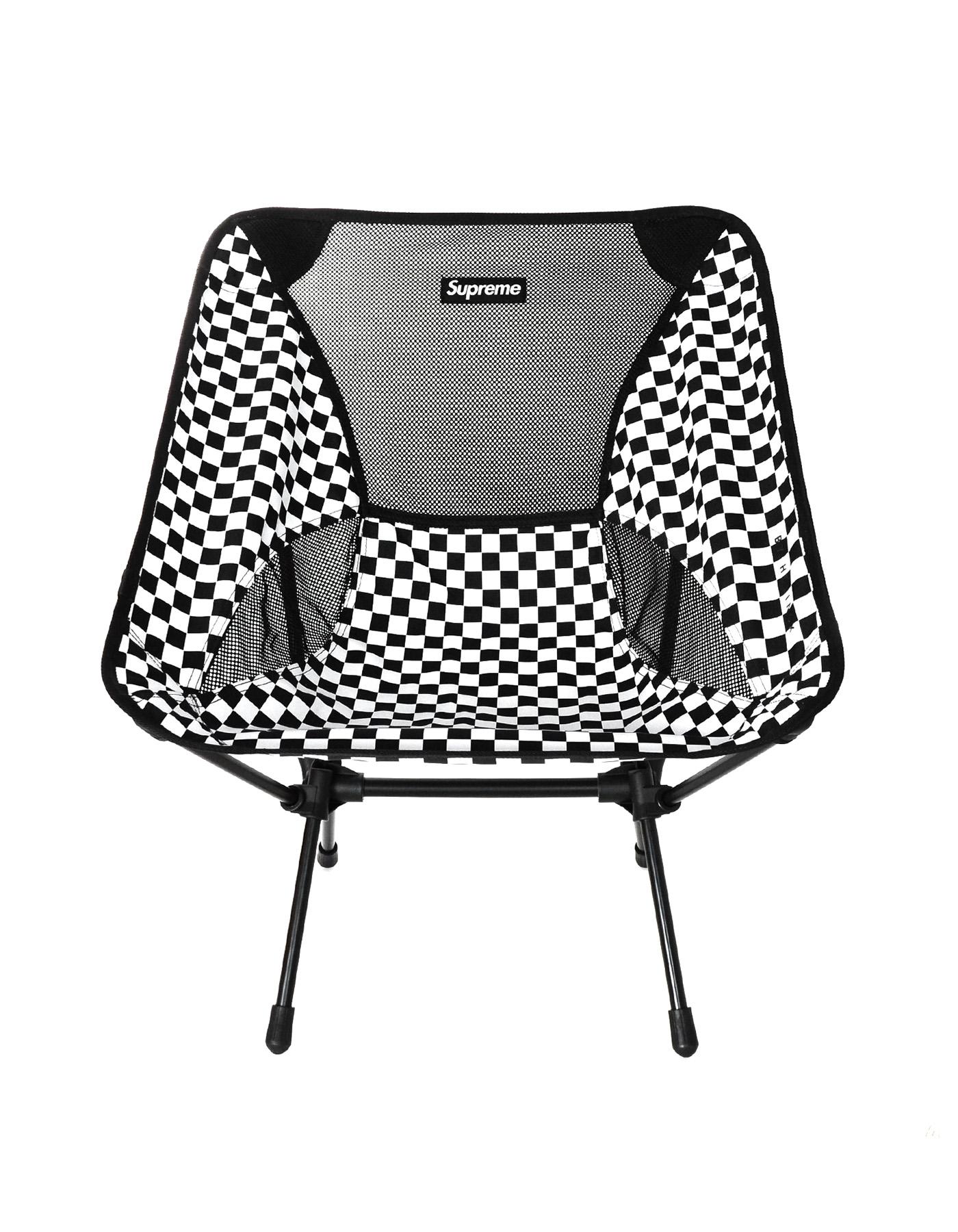 Supreme x Helinox COLLECTOR'S Black/White Check Folding Chair with 