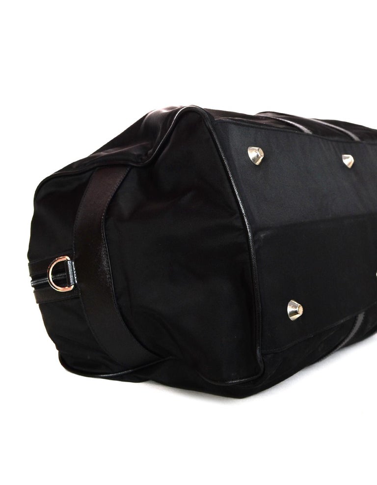 Prada Tessuto Nylon Duffle Shoulder Bag (Authentic Pre-Owned