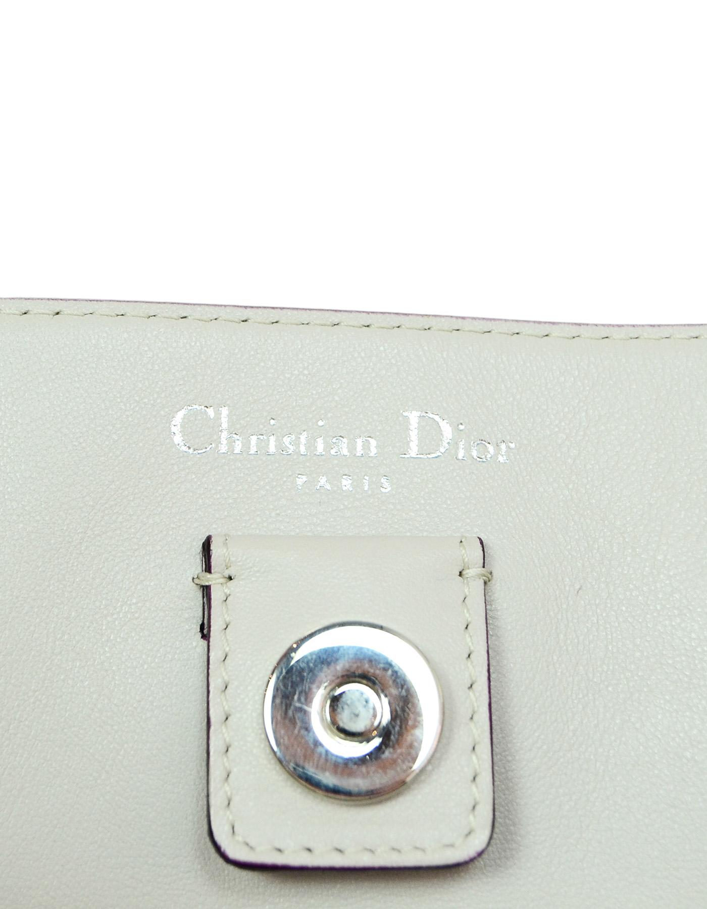 Women's Christian Dior Pink Bullcalf Leather Medium Diorissimo Tote Bag w. DB & Pouch